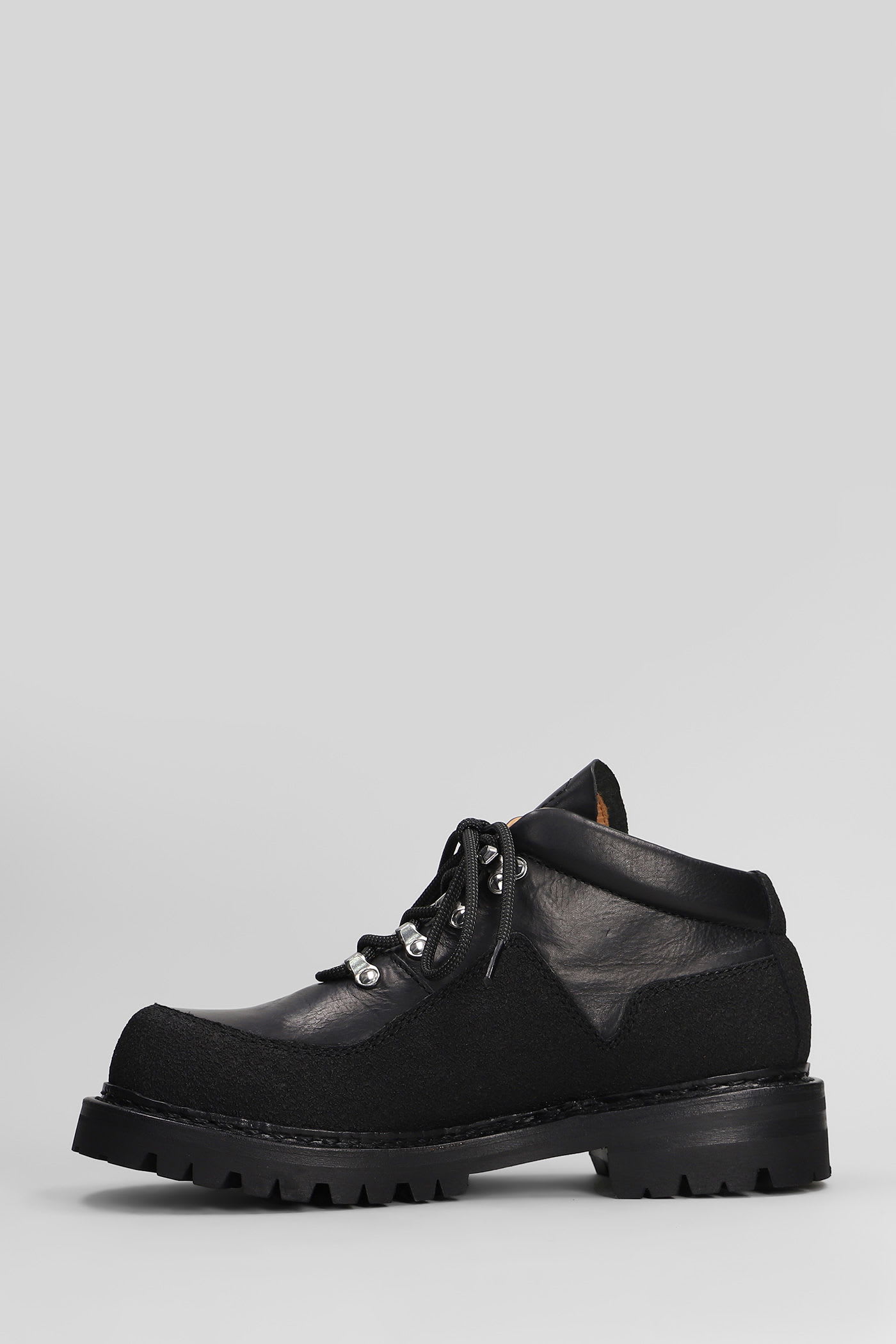 Our Legacy Quest Boot Combat Boots In Black Leather In Black
