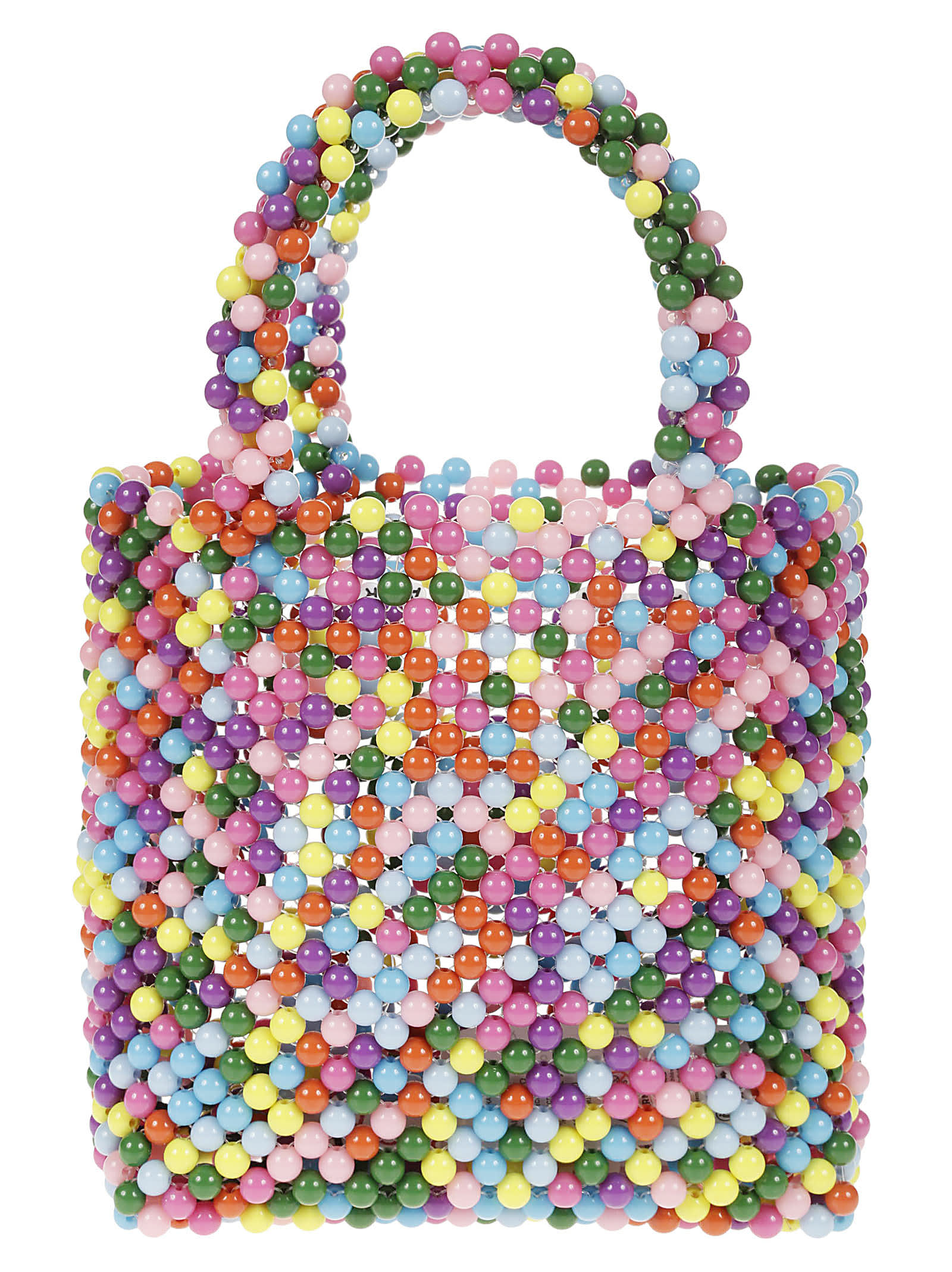 Shop Mc2 Saint Barth Beaded Small Bag In F Beads Multi