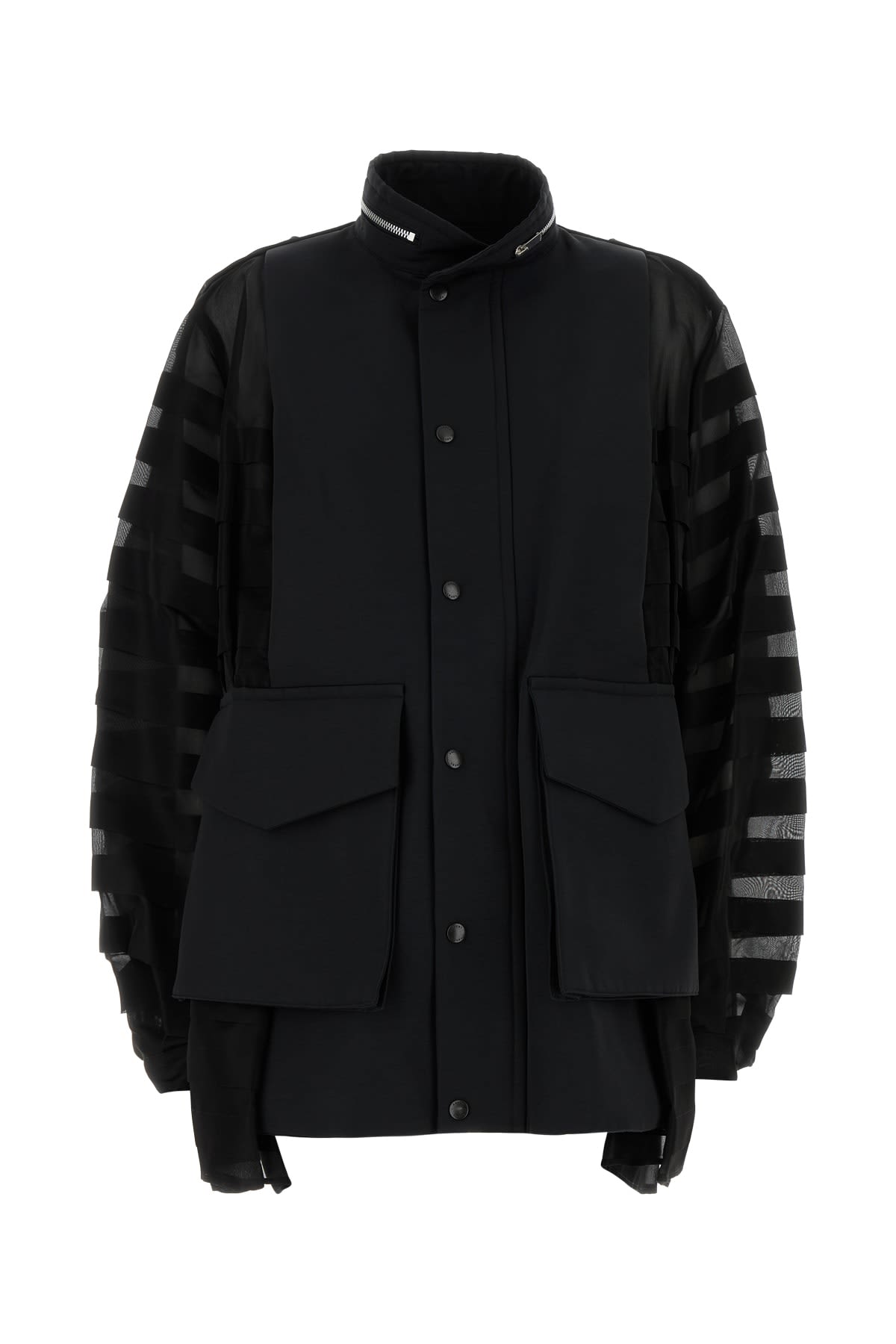 Sacai Panelled Jacket In Black