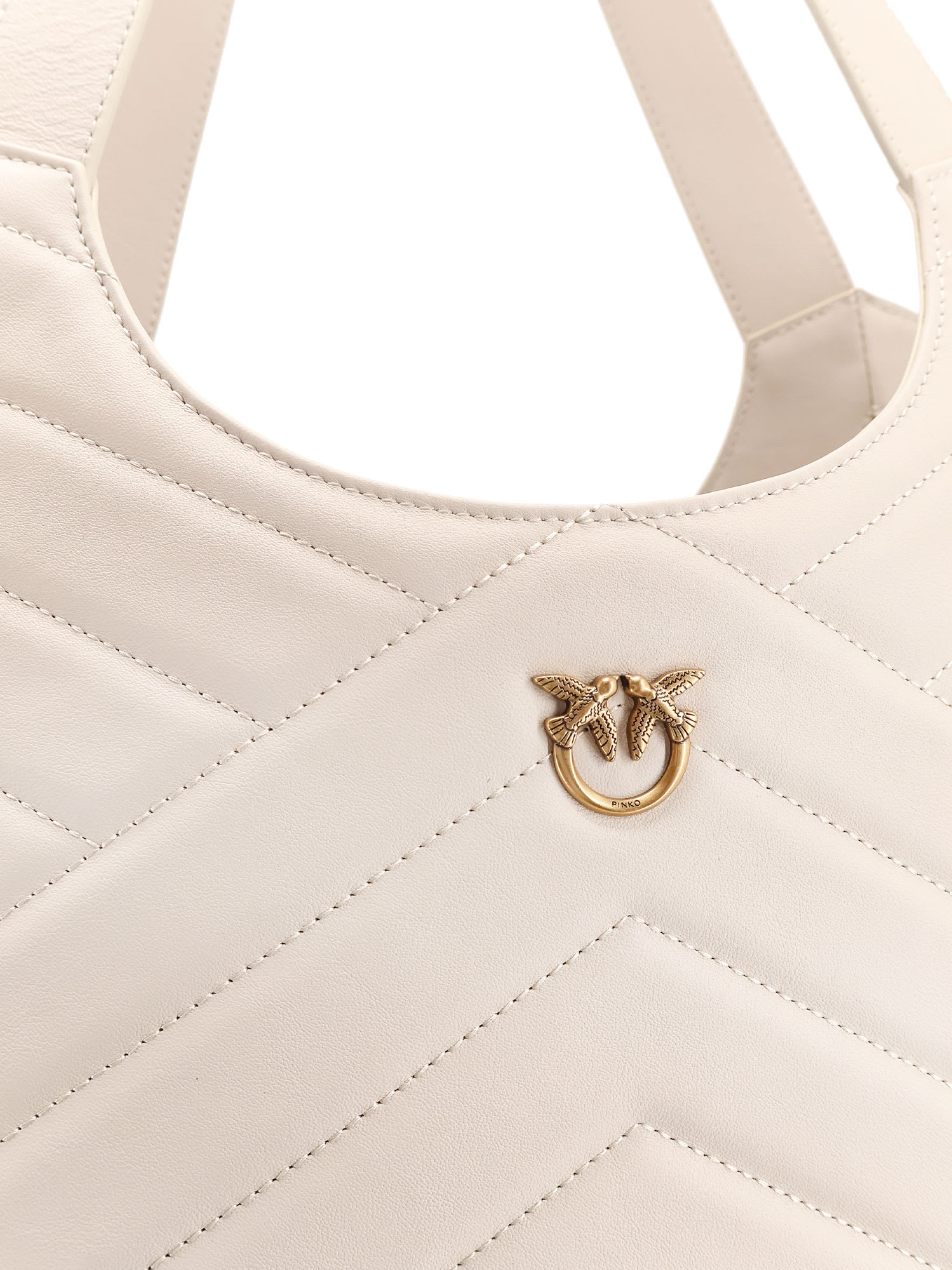 Shop Pinko Quilted Leather Shoulder Bag