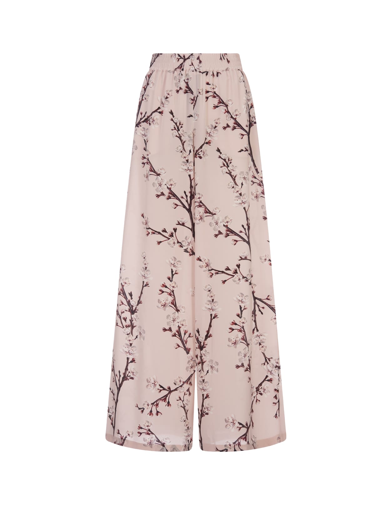 Flowers Wide-leg Trousers In Pink