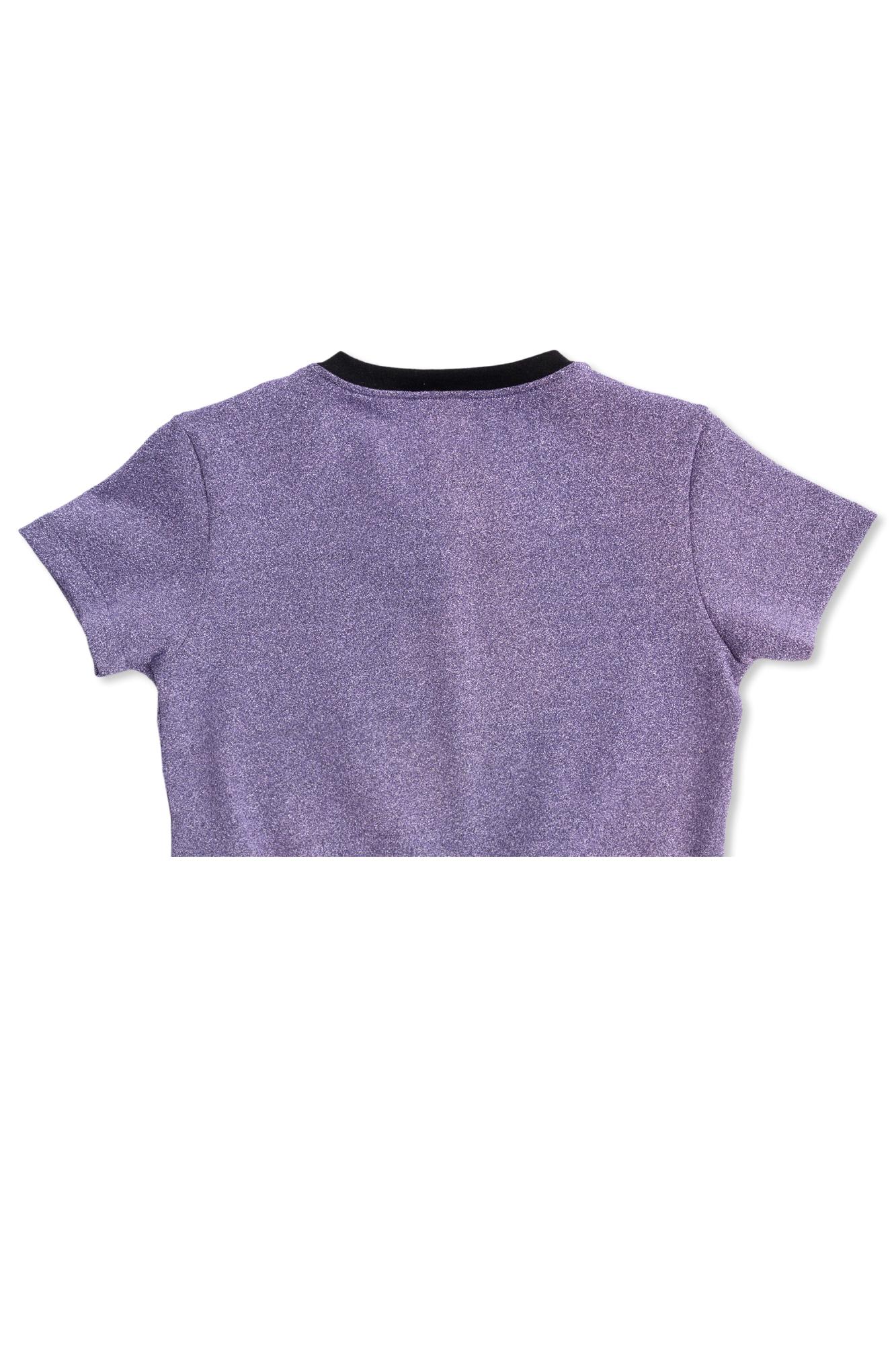 Shop Balmain Kids T-shirt With Logo In Purple