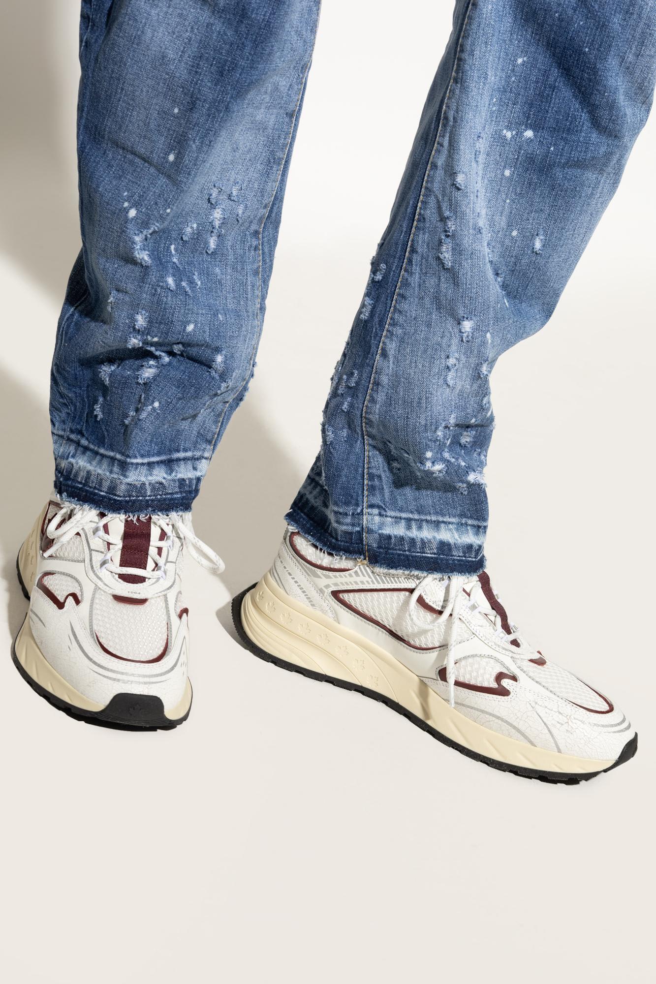 Dsquared2 Sprinter Lace-up Low Top Sneakers In White