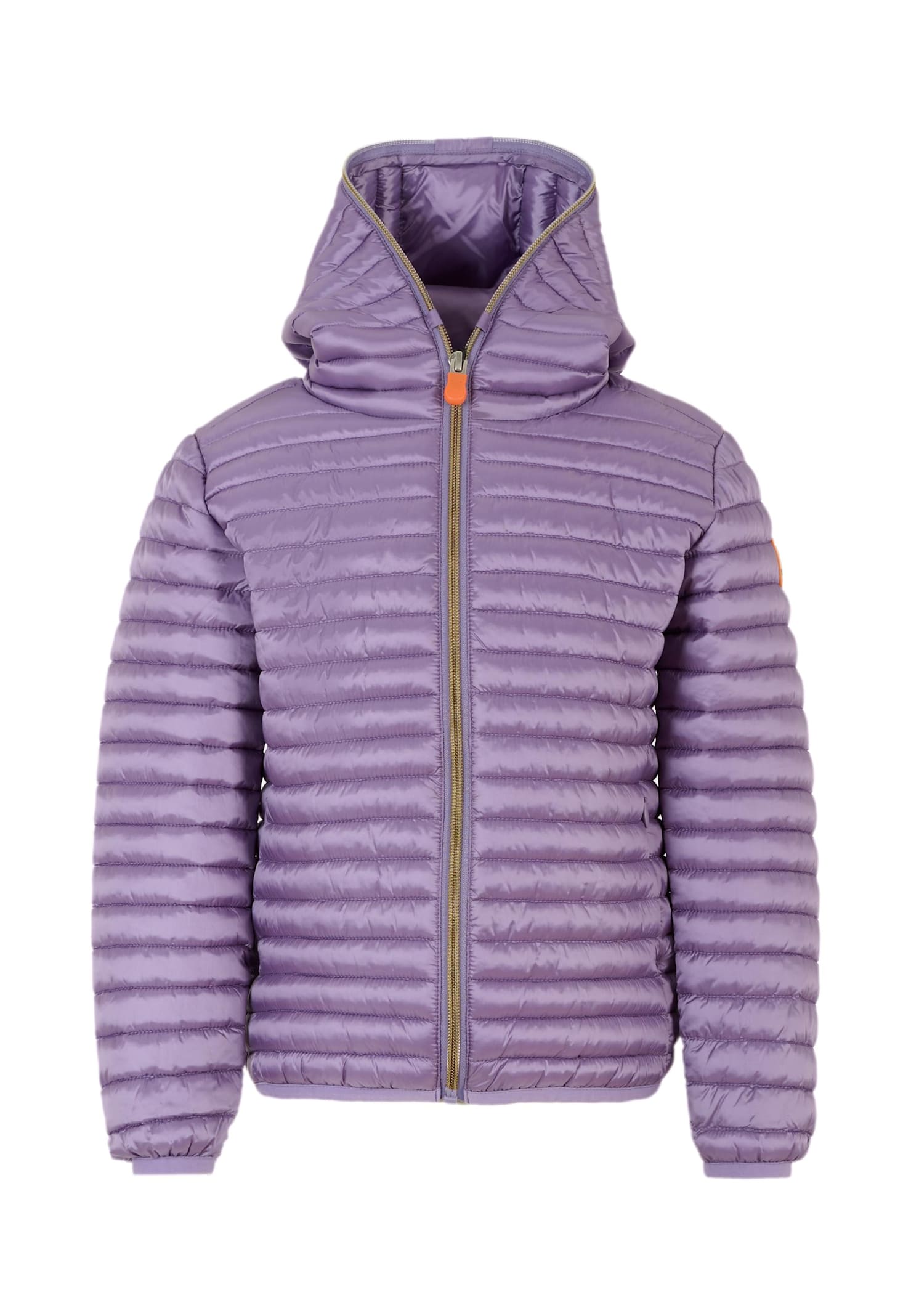 Save The Duck Purple Rosy Down Jacket For Girl With Logo In Purple