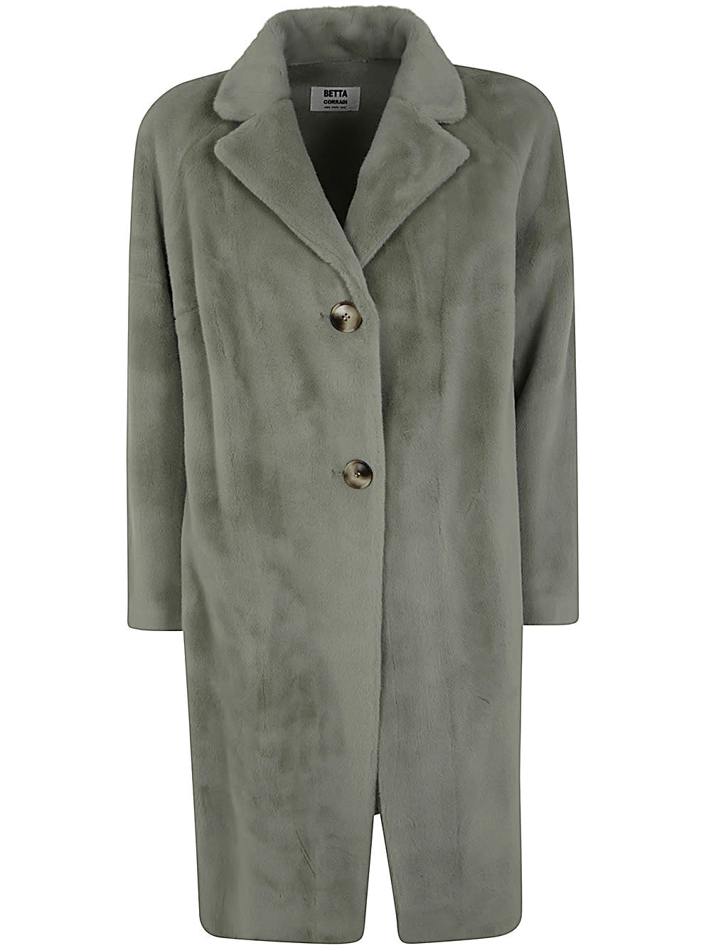 Shop Betta Corradi 2 Bottons Coat In Light Green