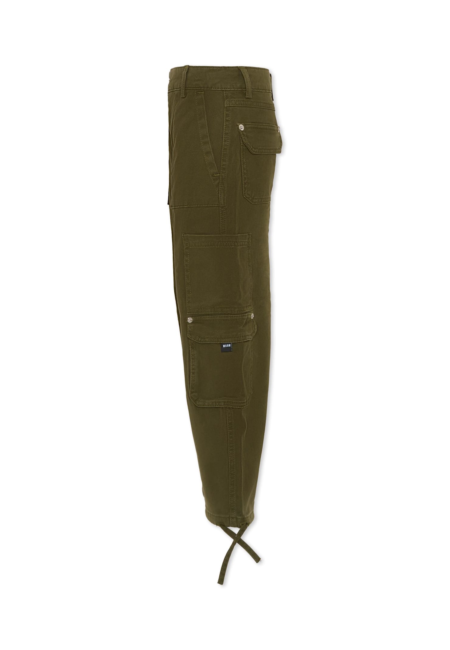 Msgm Cargo Pants In Green