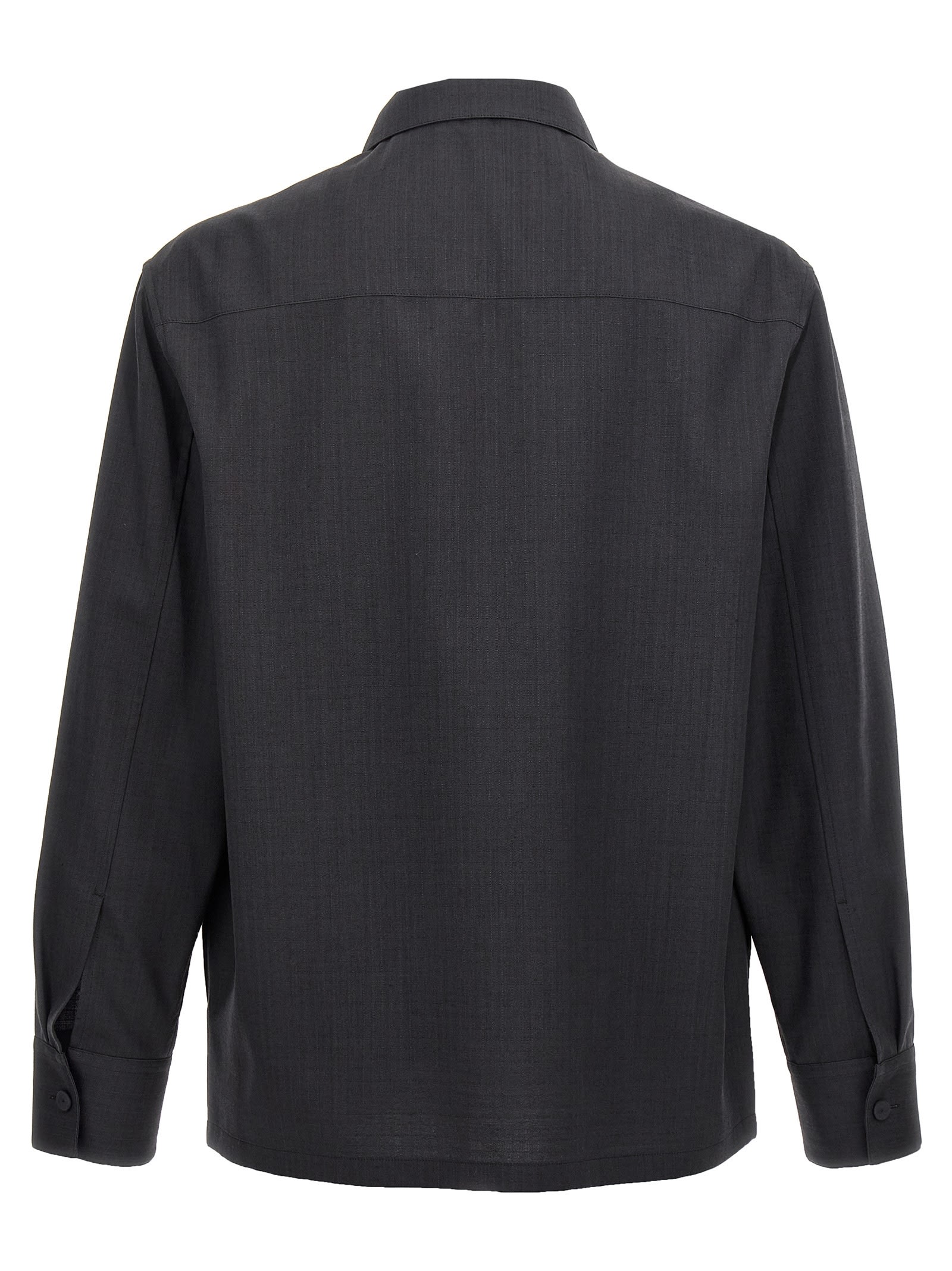 Shop Jil Sander Ripstop Shirt In Gray