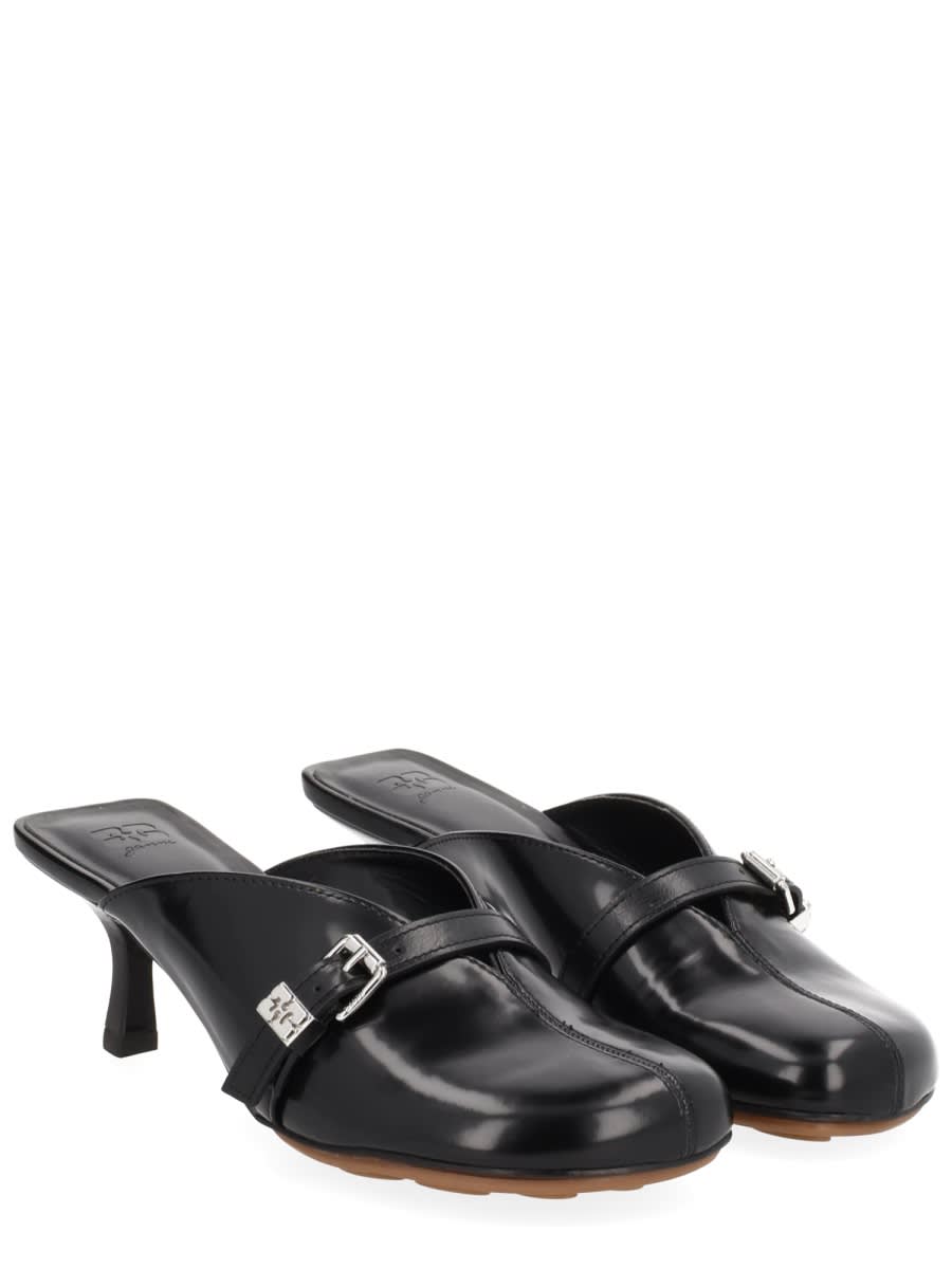 Ganni Mules With Heels In Black