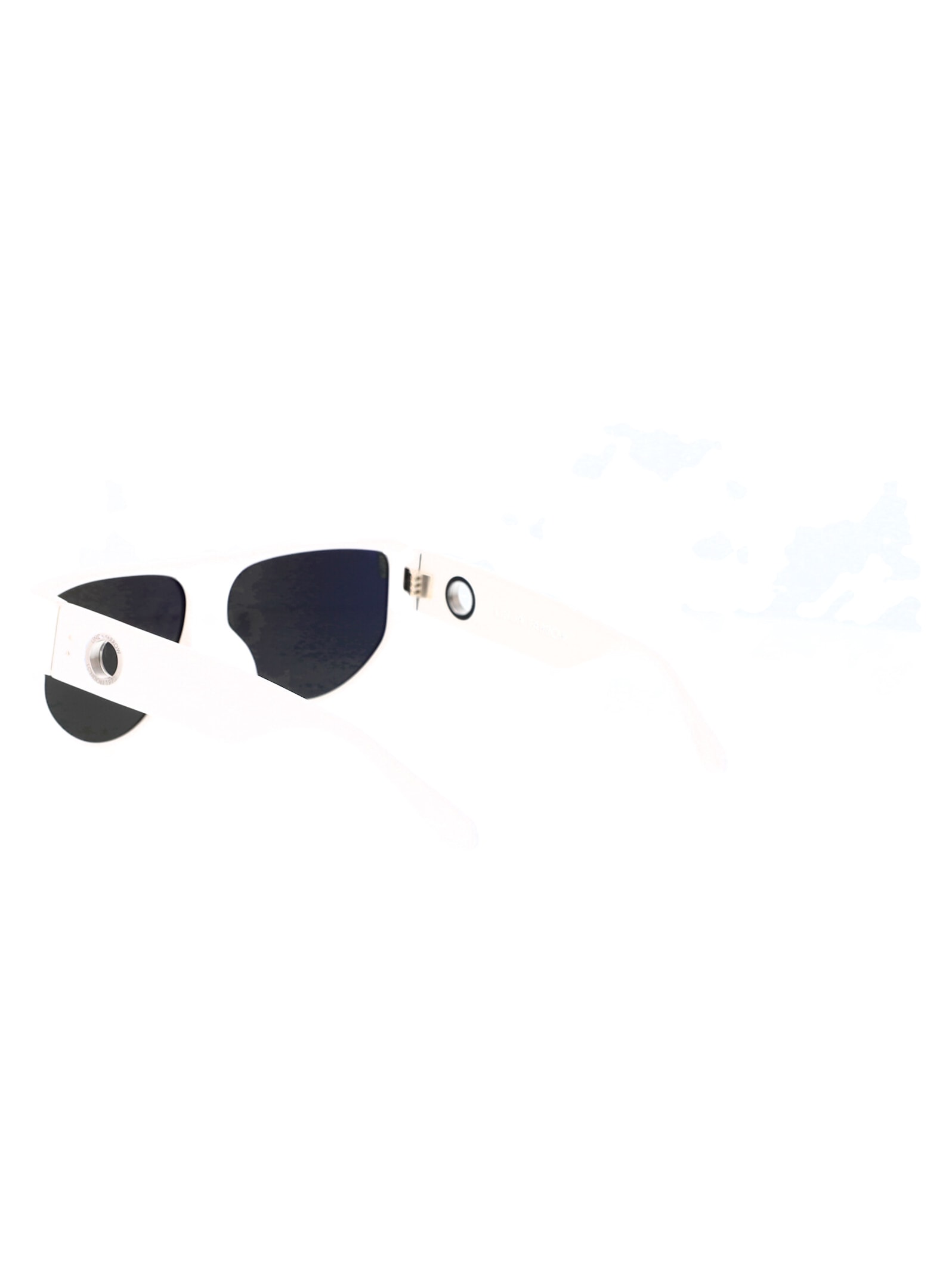 Linda Farrow Elodie Sunglasses In White/whitegold/grey
