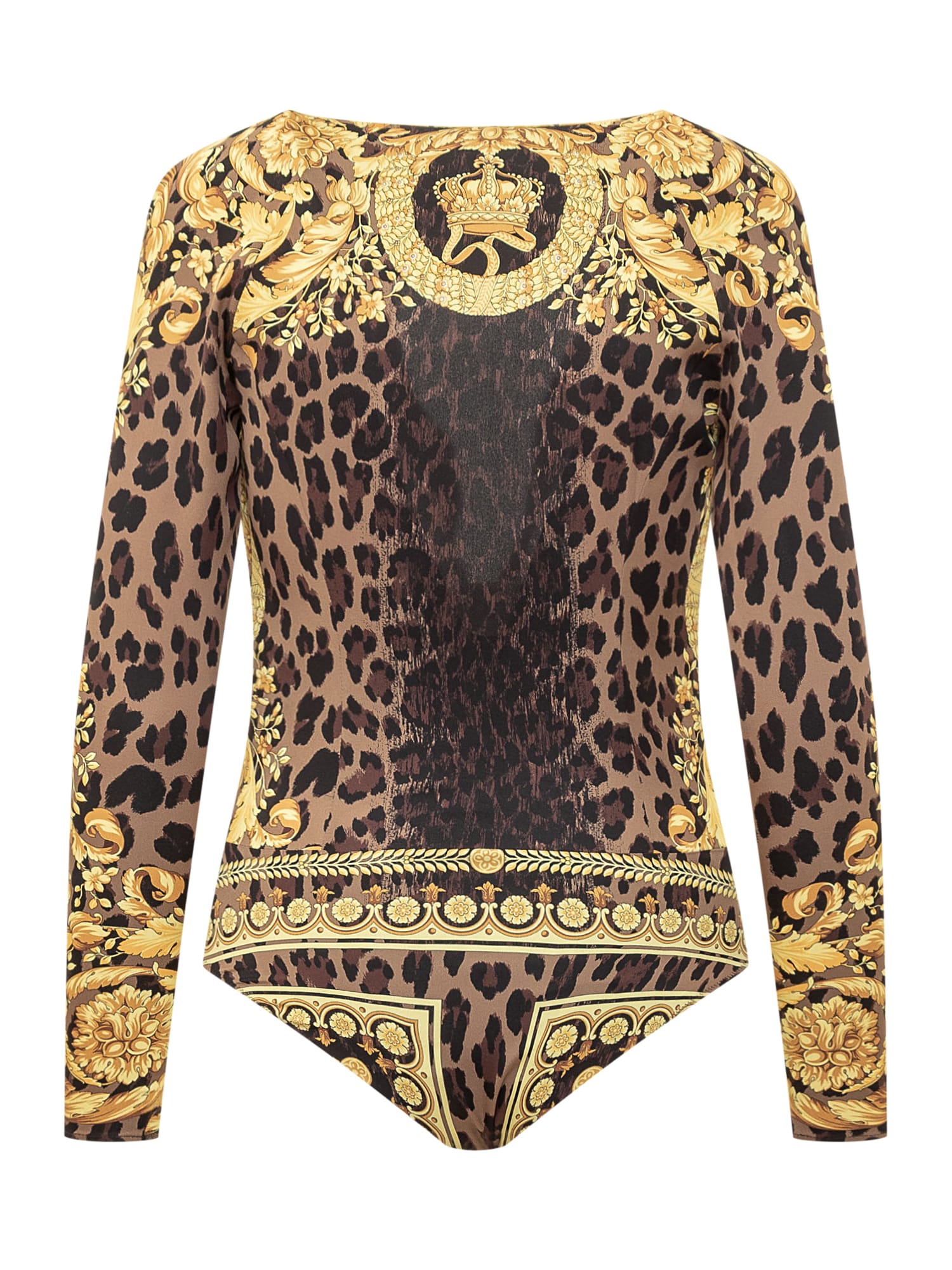 Shop Versace Body Wild Barocco In Chestnut-gold