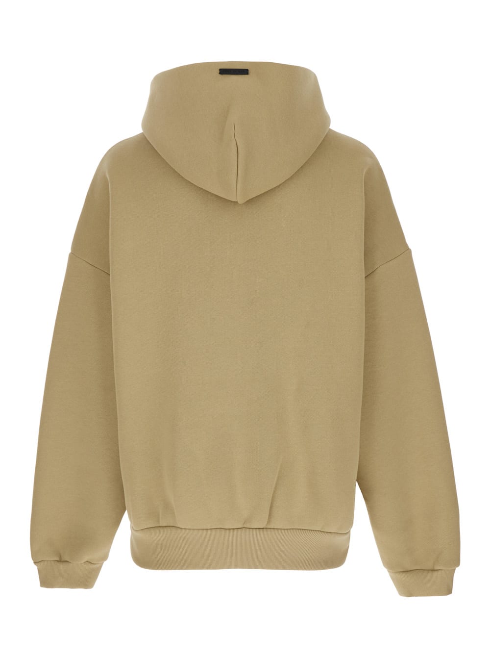 Shop Fear Of God Half Zip Hoodie In Beige