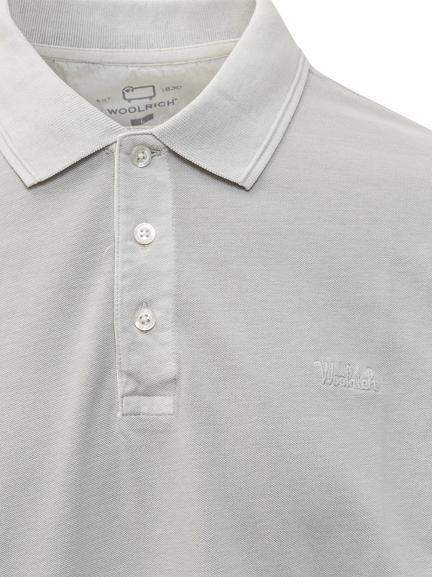 Shop Woolrich Mackinack Polo In Stone