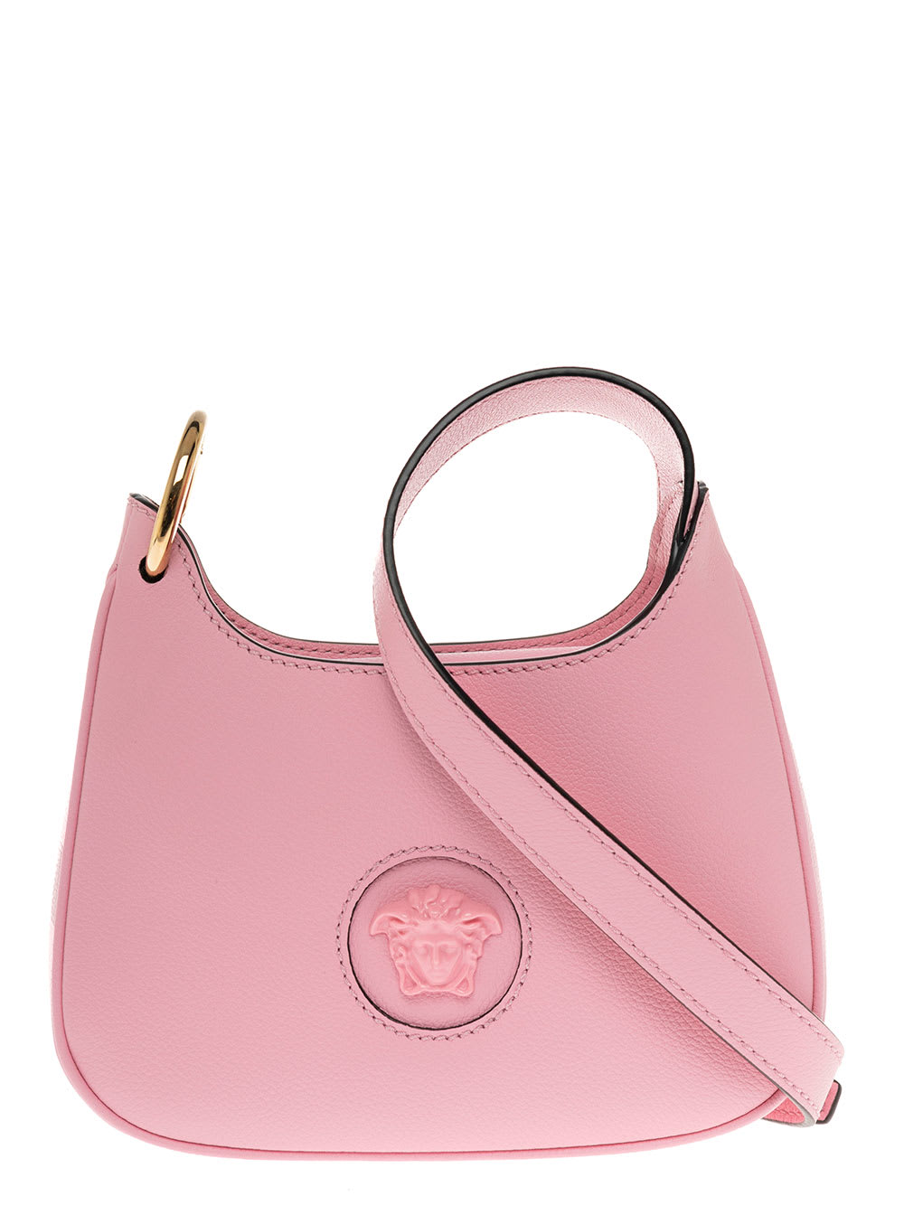 Versace La Medusa Pink Leather Crossbody Bag