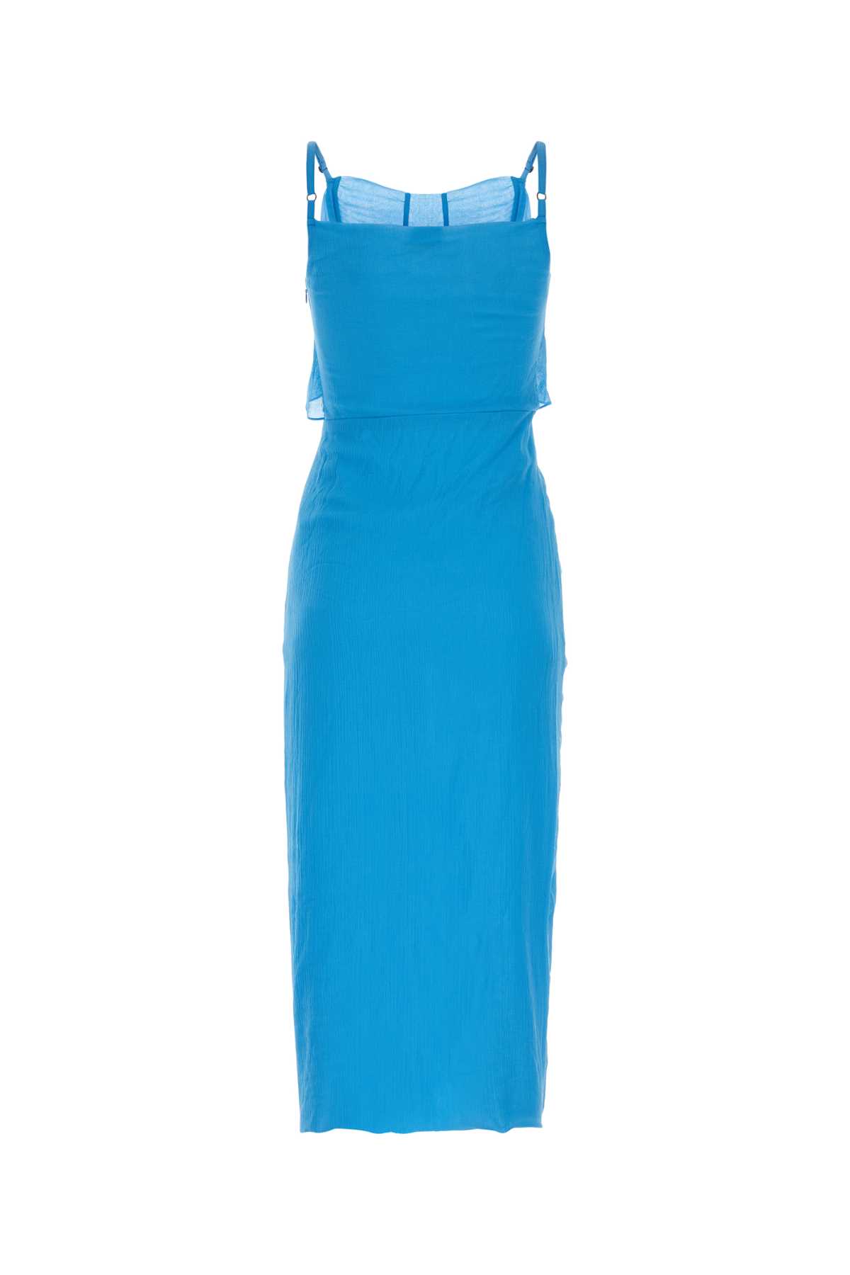 Shop Patou Light-blue Cotton Dress In 628b