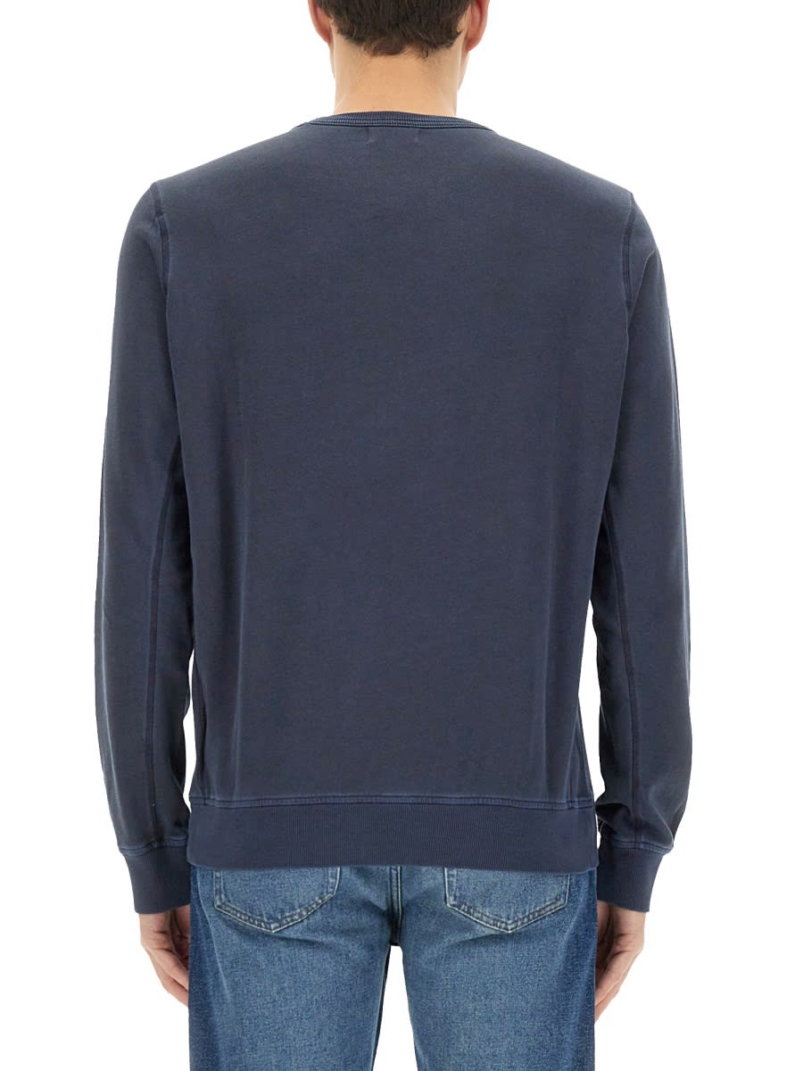 Woolrich Logo Embroidered Crewneck Sweatshirt In Gold