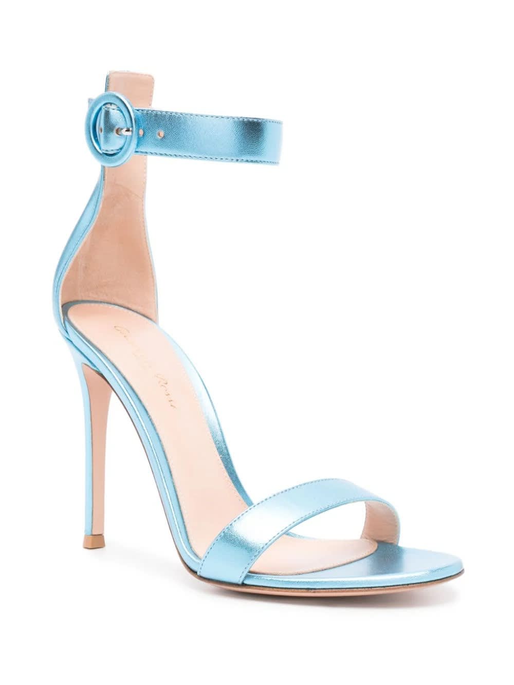 Shop Gianvito Rossi Blue Portofino 105 Sandals