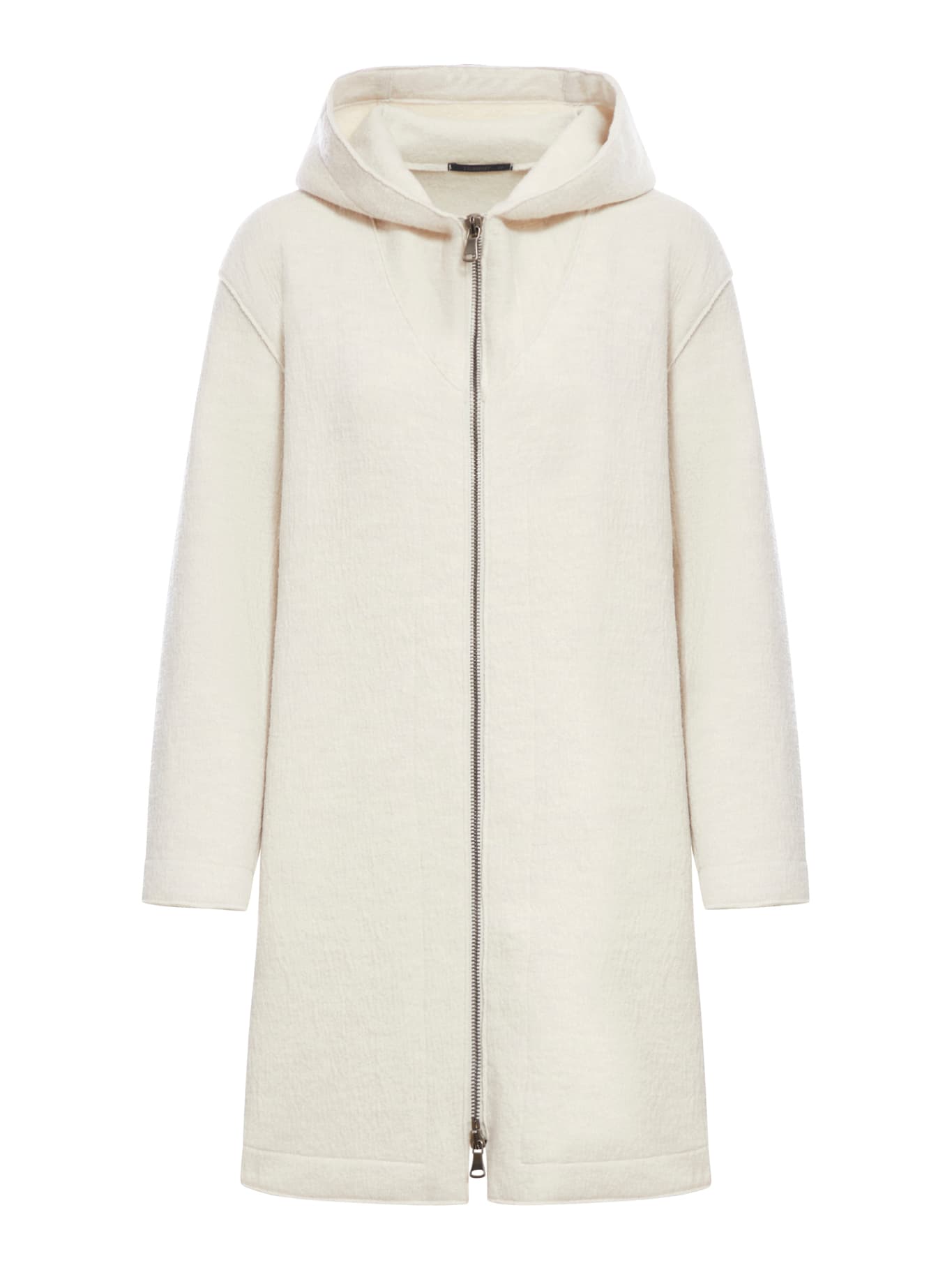 Comfort Fit Hooded Jacket In Boiled Wool