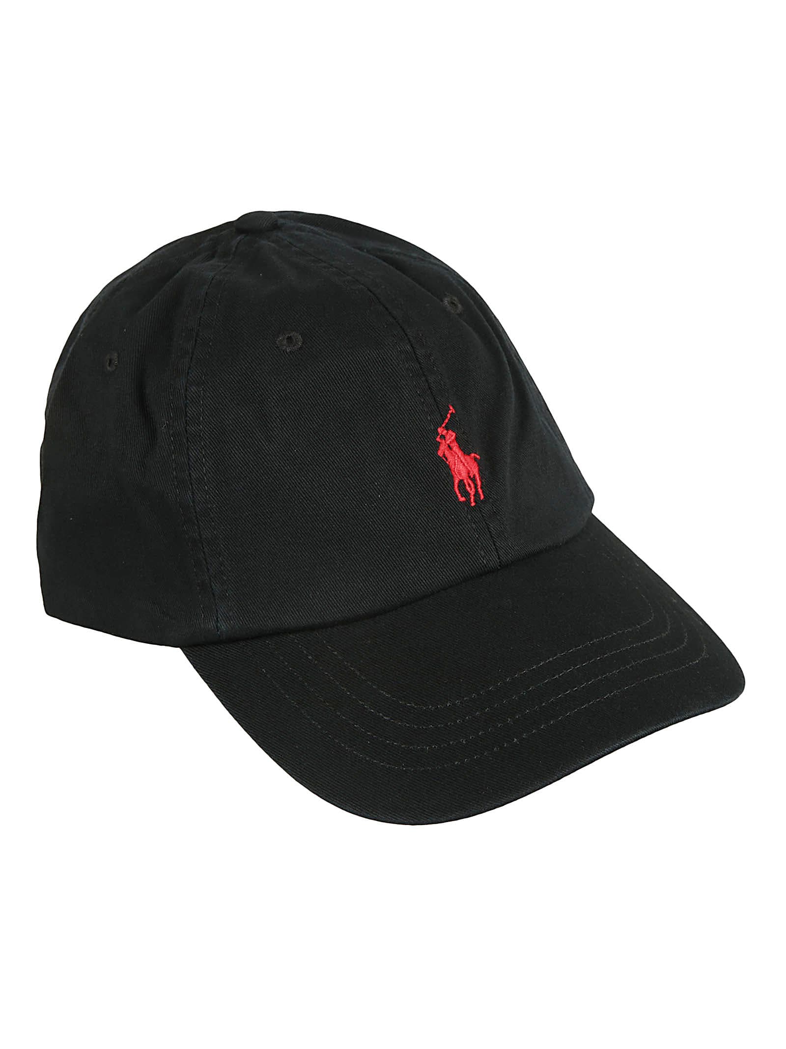 Shop Ralph Lauren Logo Embroidered Cap In Polo Black