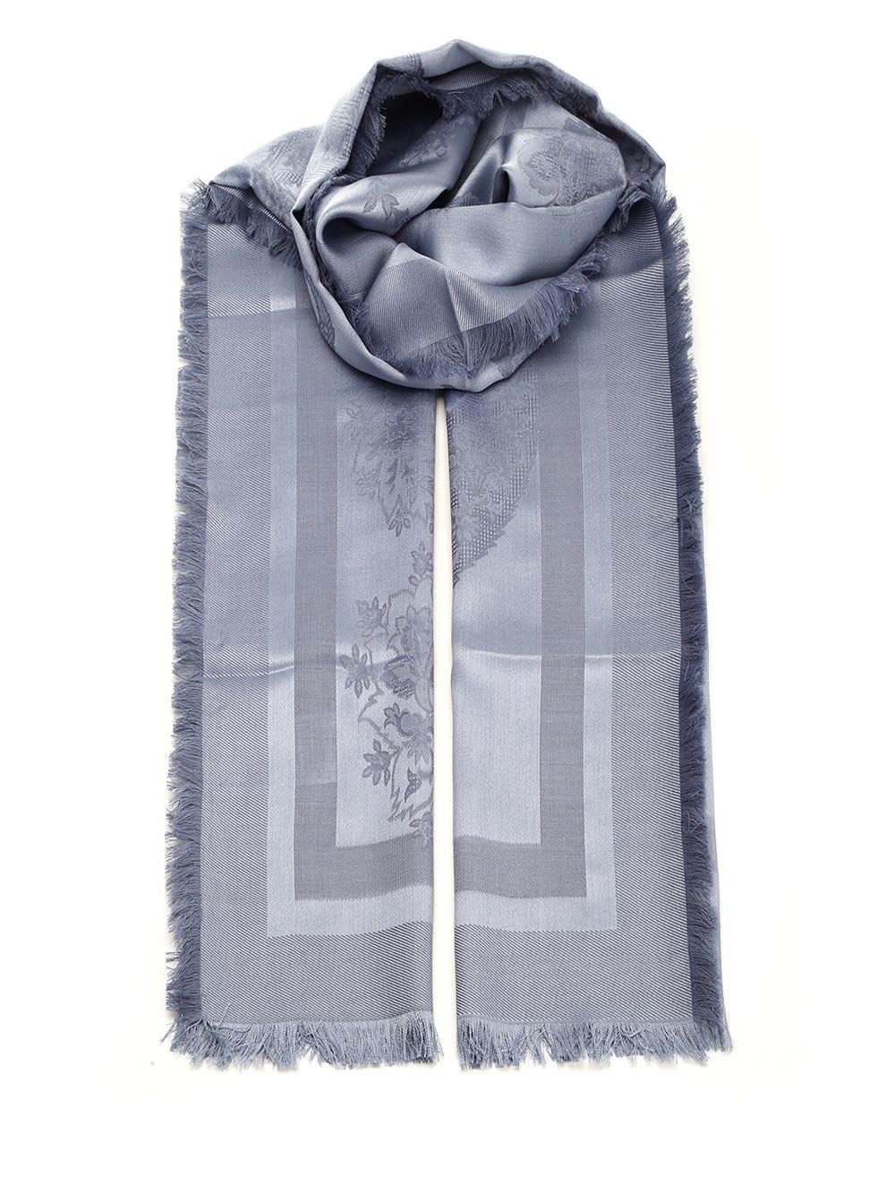 Shop Etro Wool And Silk Scarf In Light Blue