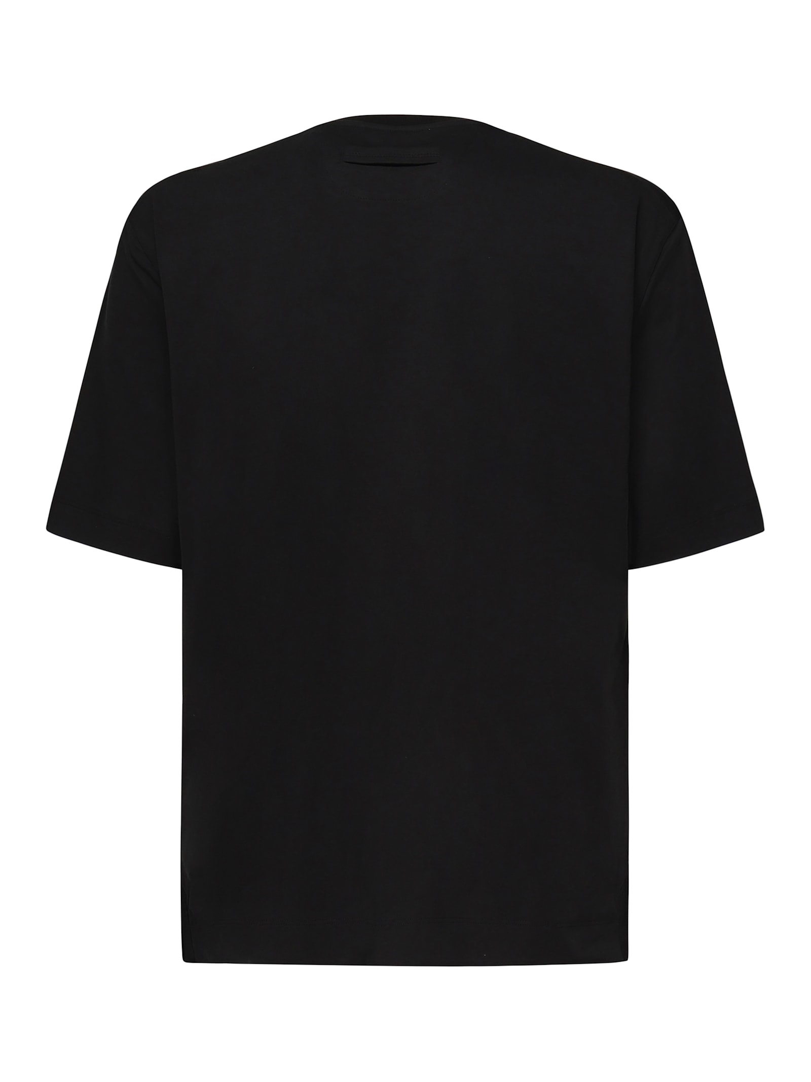 Zegna Short-sleeved Crewneck T-shirt In Black