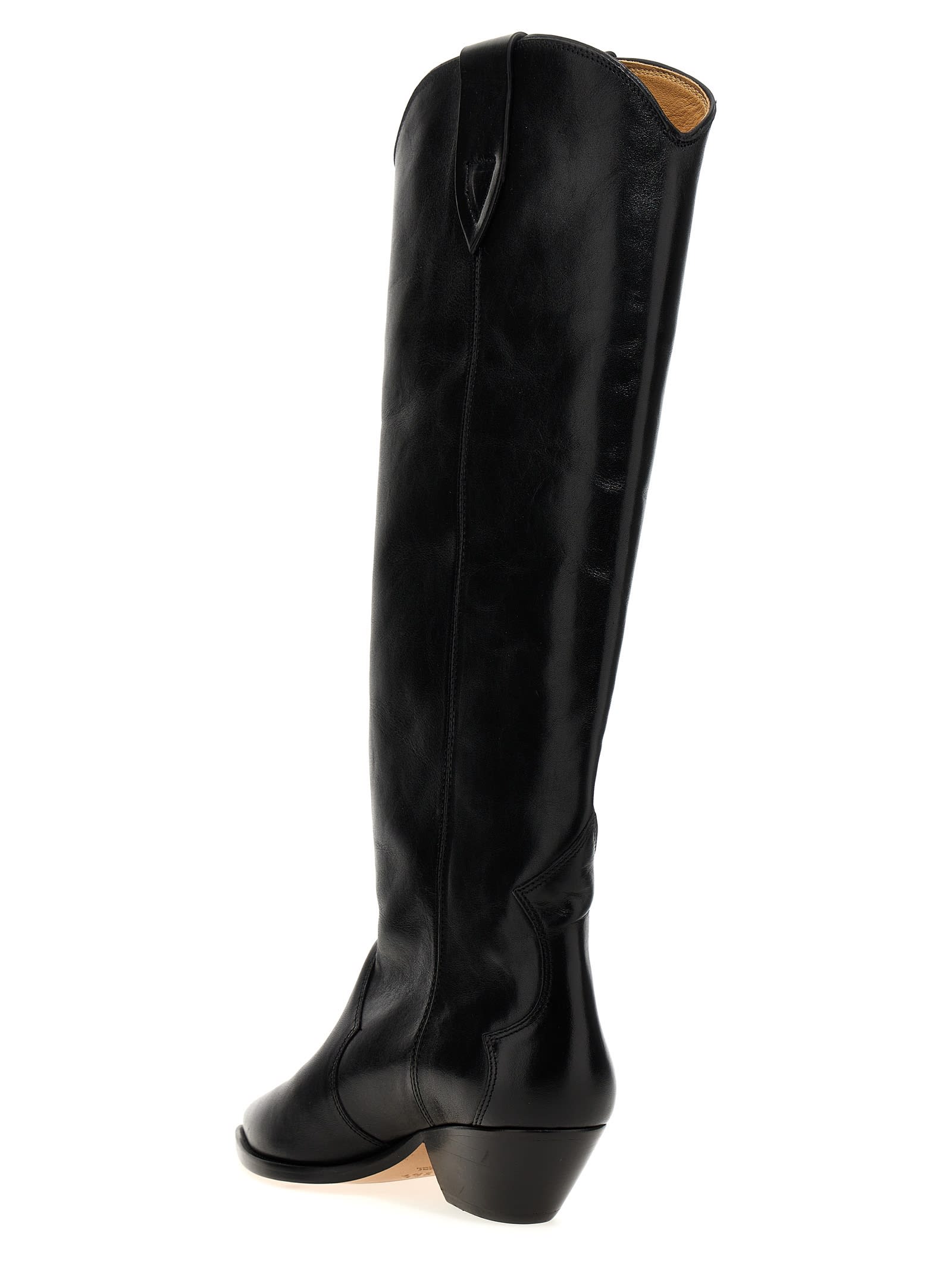 Isabel Marant Denvee Low Heels Boots In Black