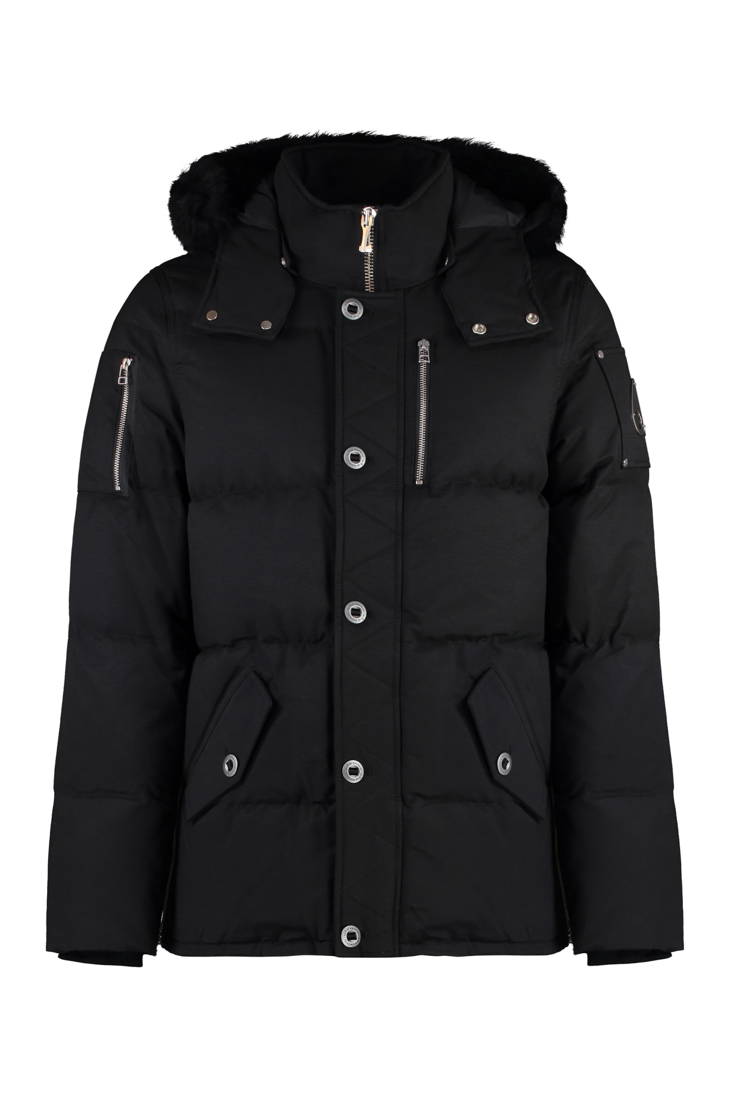 Shop Moose Knuckles Original 3q Hooded Parka In Black