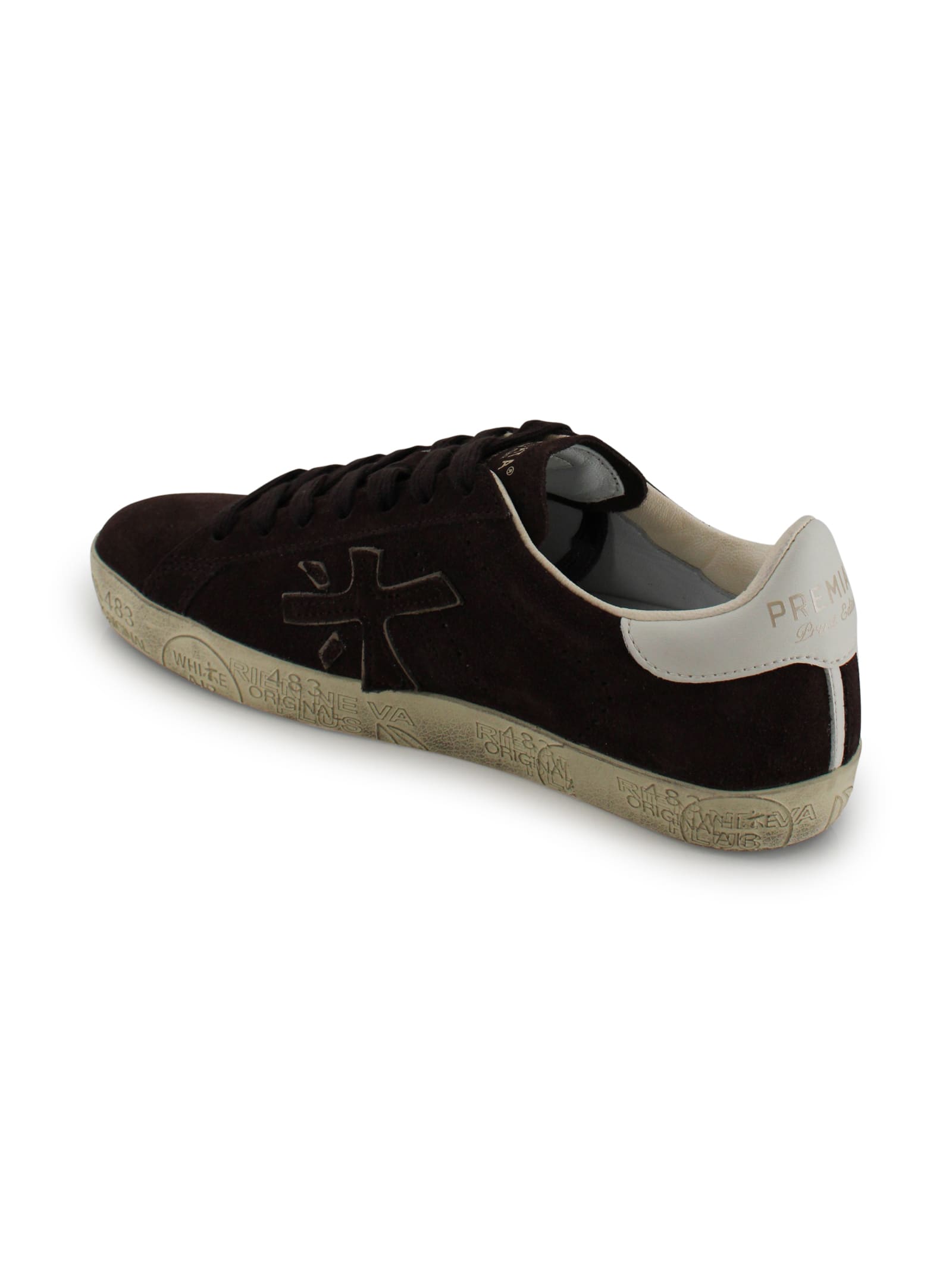 Premiata Brown Suede Sneakers In Black