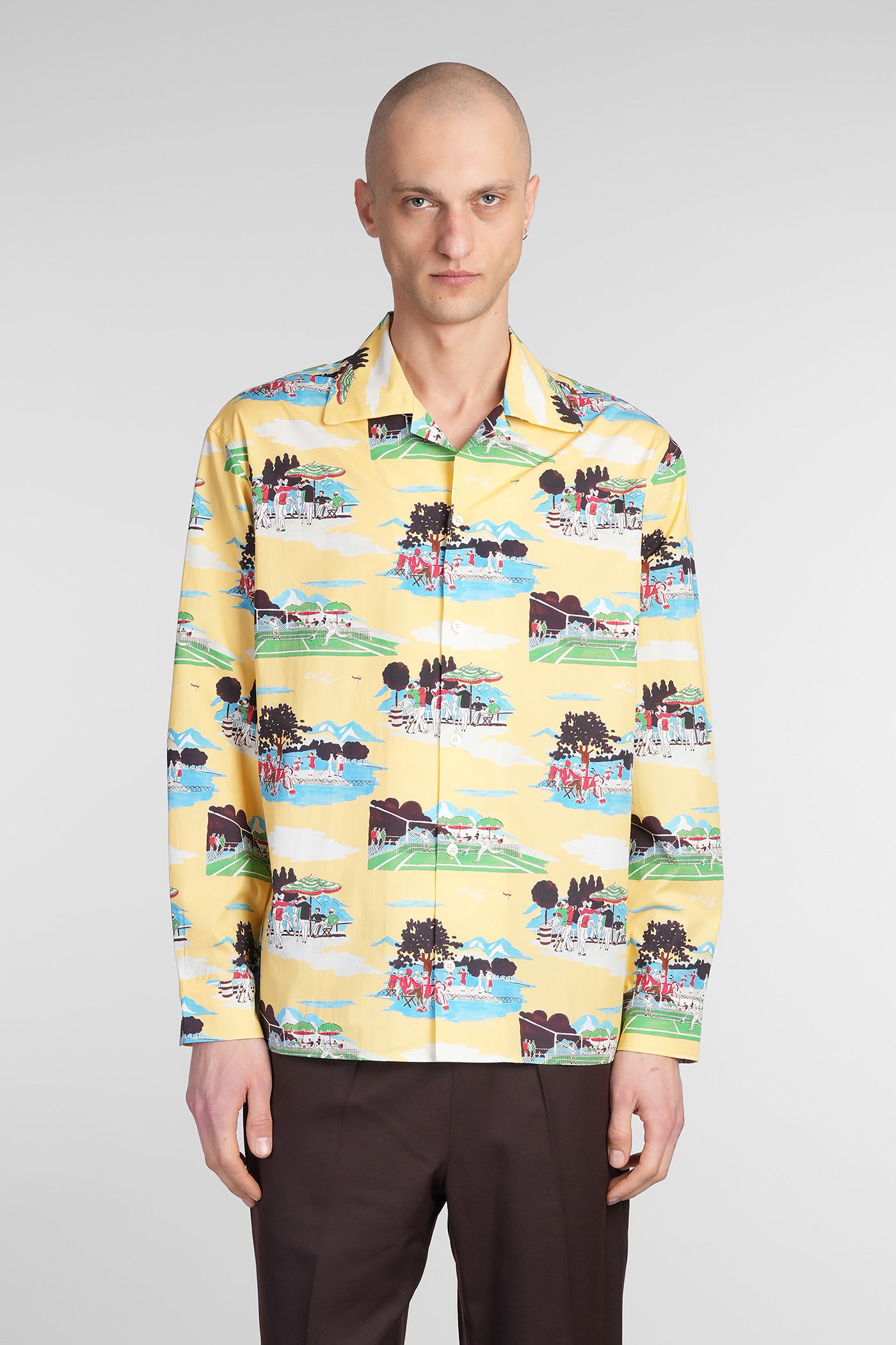 Shirt In Yellow Cotton