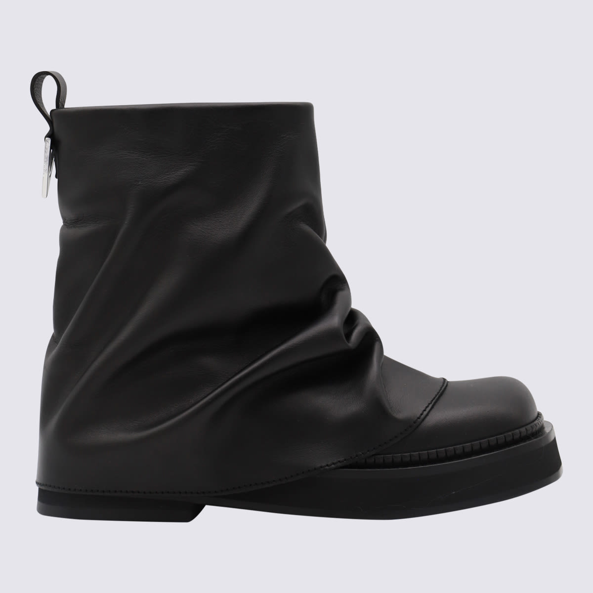 Shop Attico Black Leather Boots