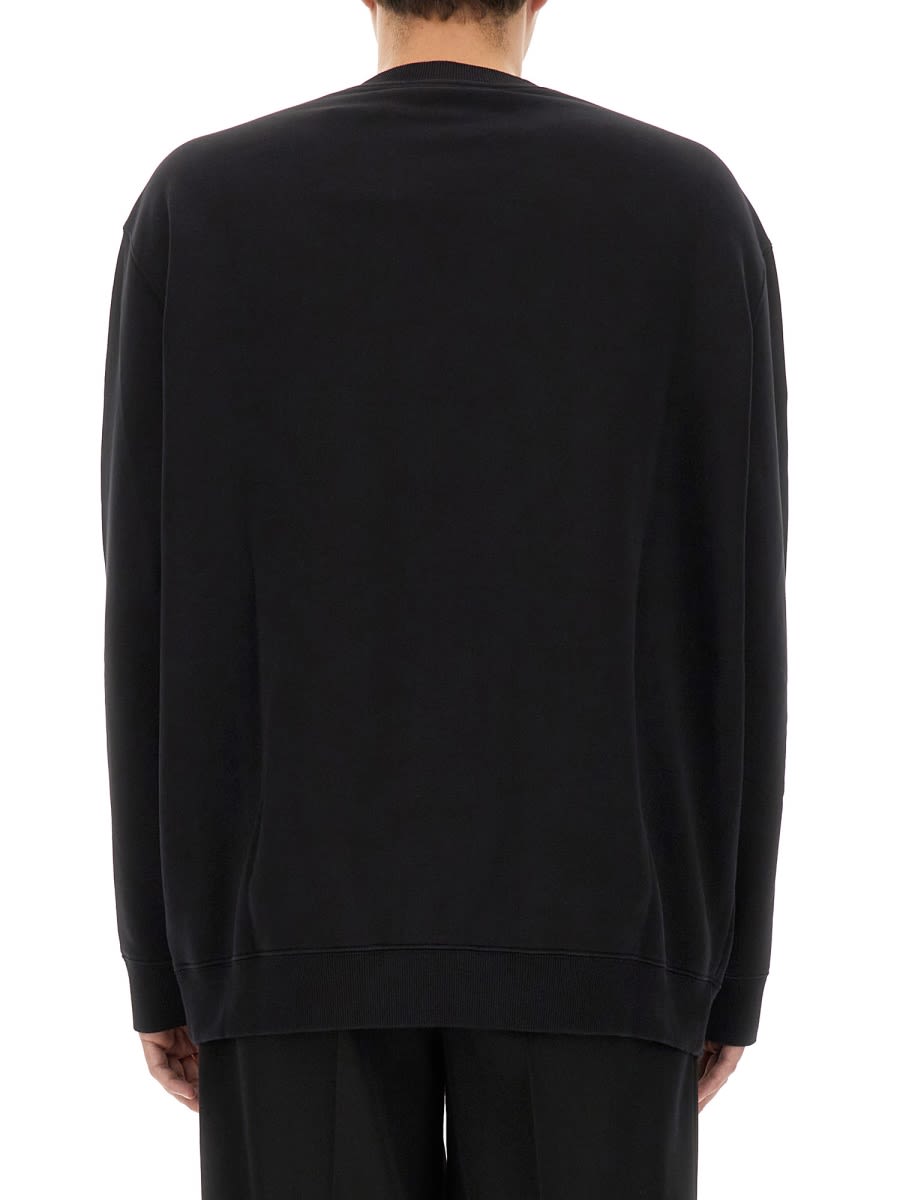 Shop Lanvin Sweatshirt With Logo In Black