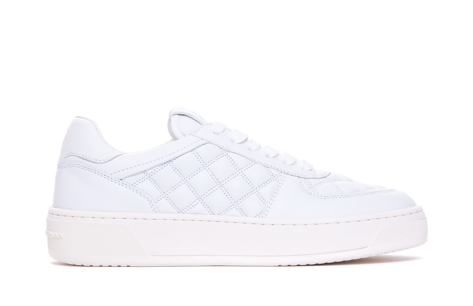 Shop Stuart Weitzman Courtside Sleek Sneakers In White