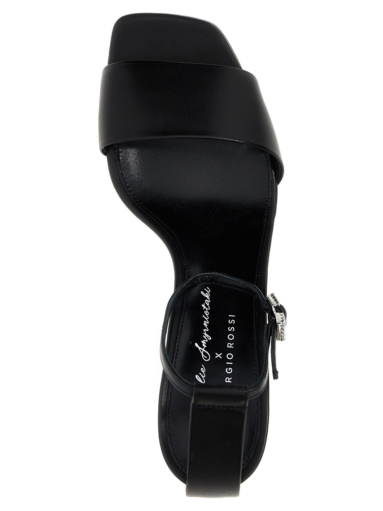 Shop Sergio Rossi Evangelie Sandals By Mr. Patentie Rossi X Evangelie Smyrniotaki In Black