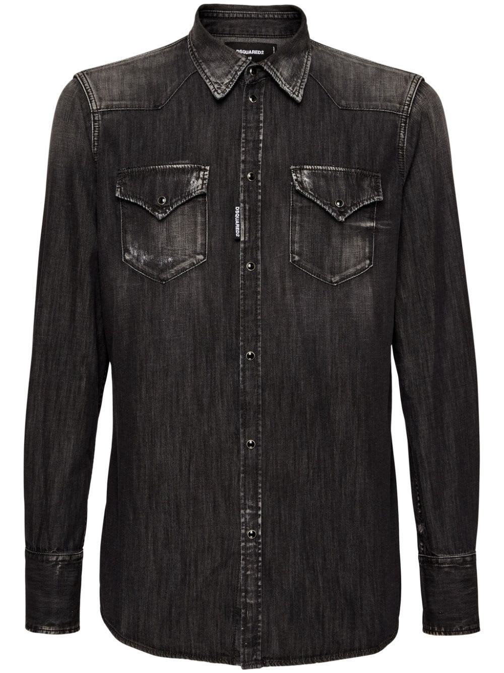 Shop Dsquared2 Classic Western Shirt In Black