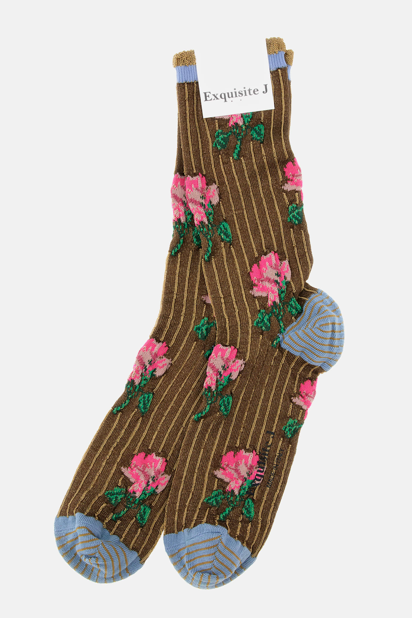 Exquisite J Mid-lenght Cotton Blend Socks In Multi