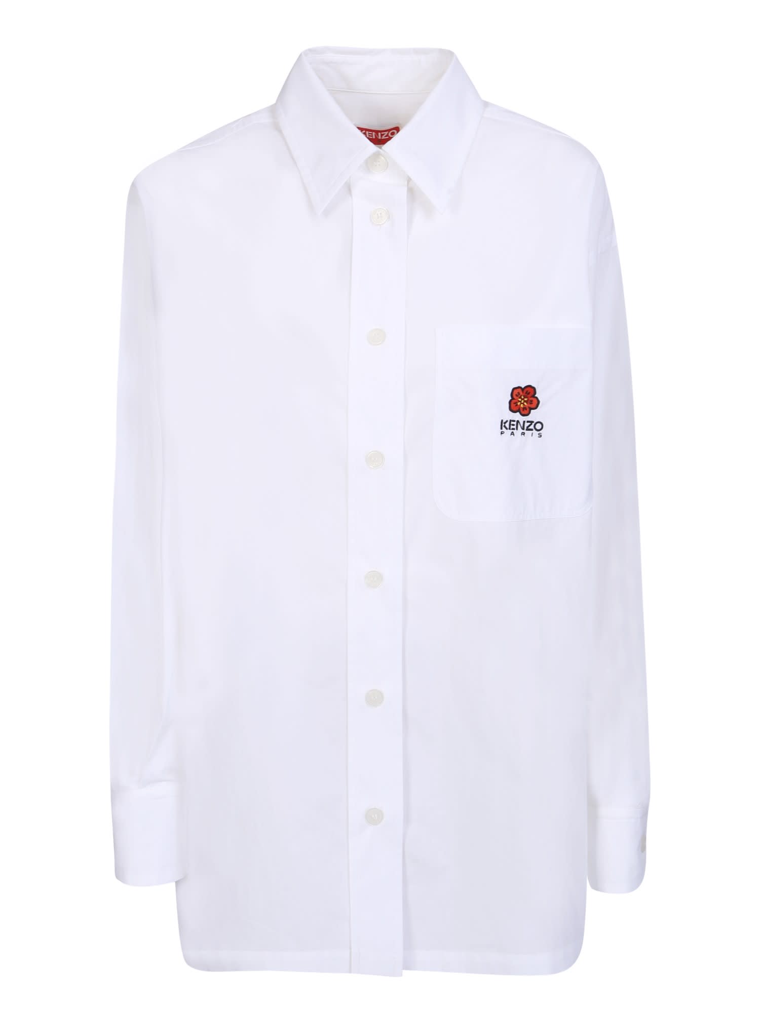 Shop Kenzo White Boke Flower Crest Shirt