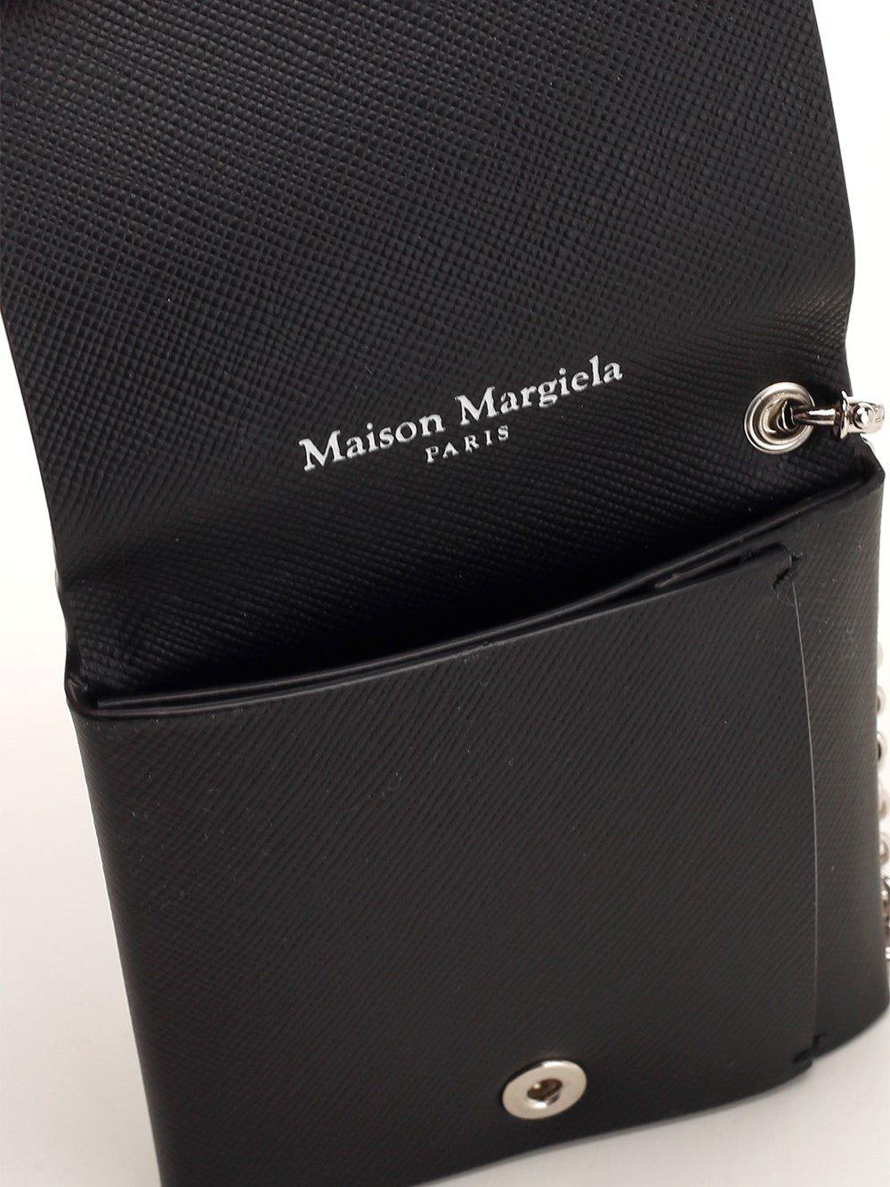 Shop Maison Margiela Four-stitch Bifold Cardholder In Black