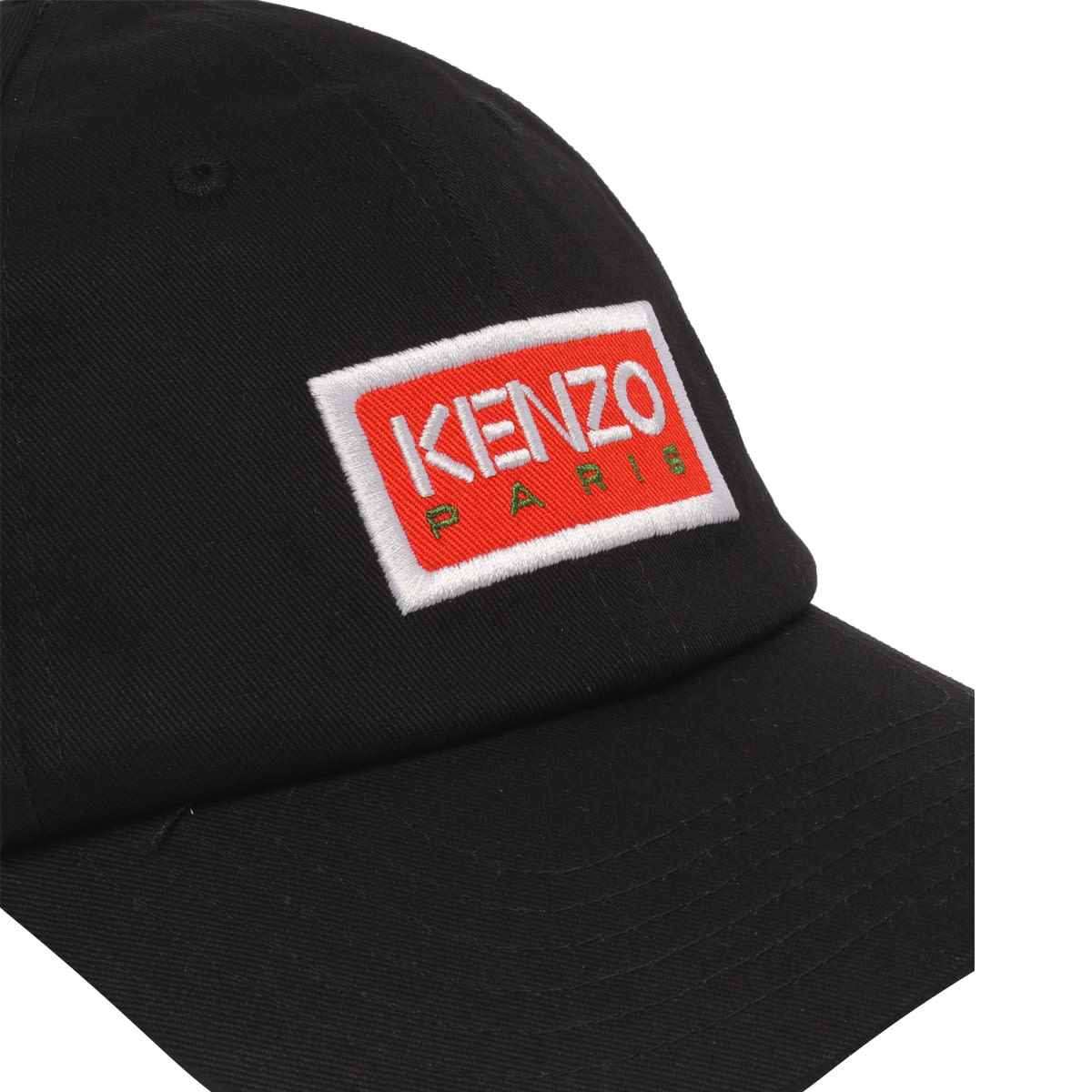 Shop Kenzo Embroidered Logo Baseball Cap In Black