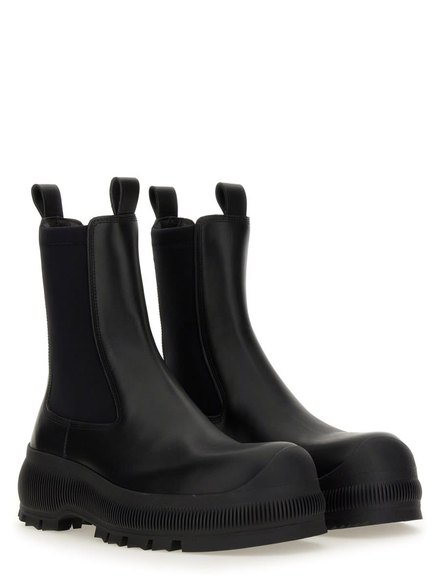 Shop Jil Sander Chelsea Boot In Black