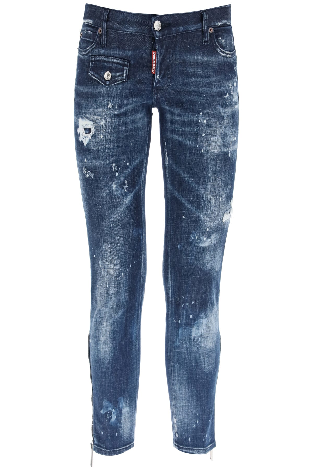 Dsquared2 Jennifer Cropped Jeans With Zip