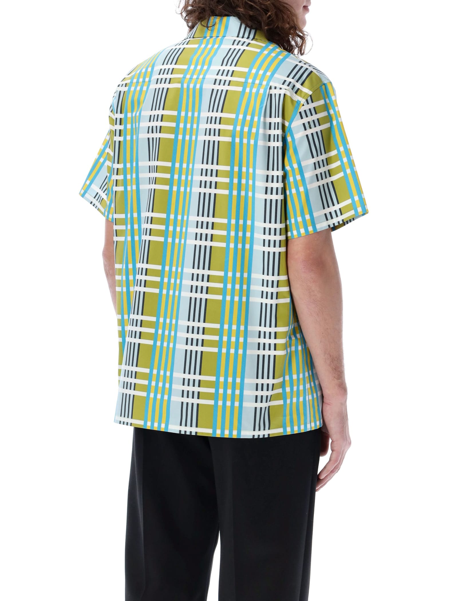 Shop Lanvin Checkered Bowling Shirt In Multicolour