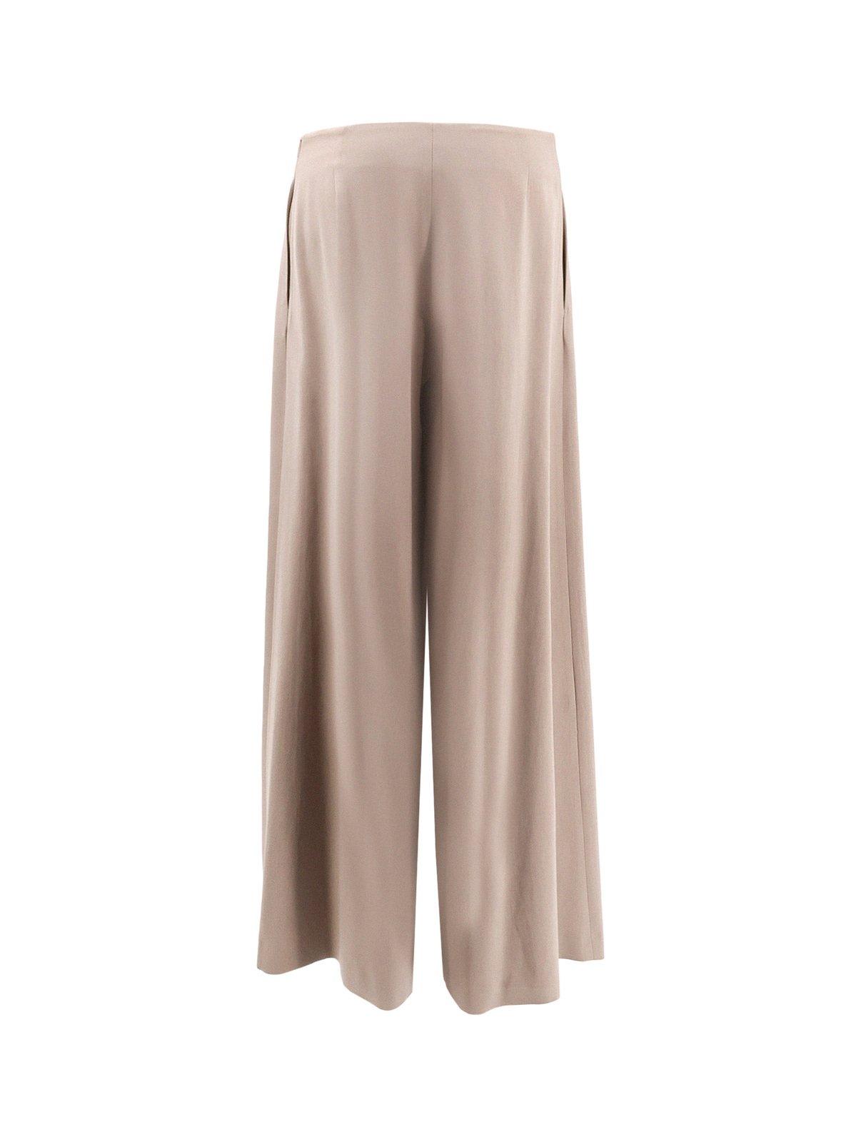 The Row Dela Mid-rise Wide-leg Pants In Greytaupe