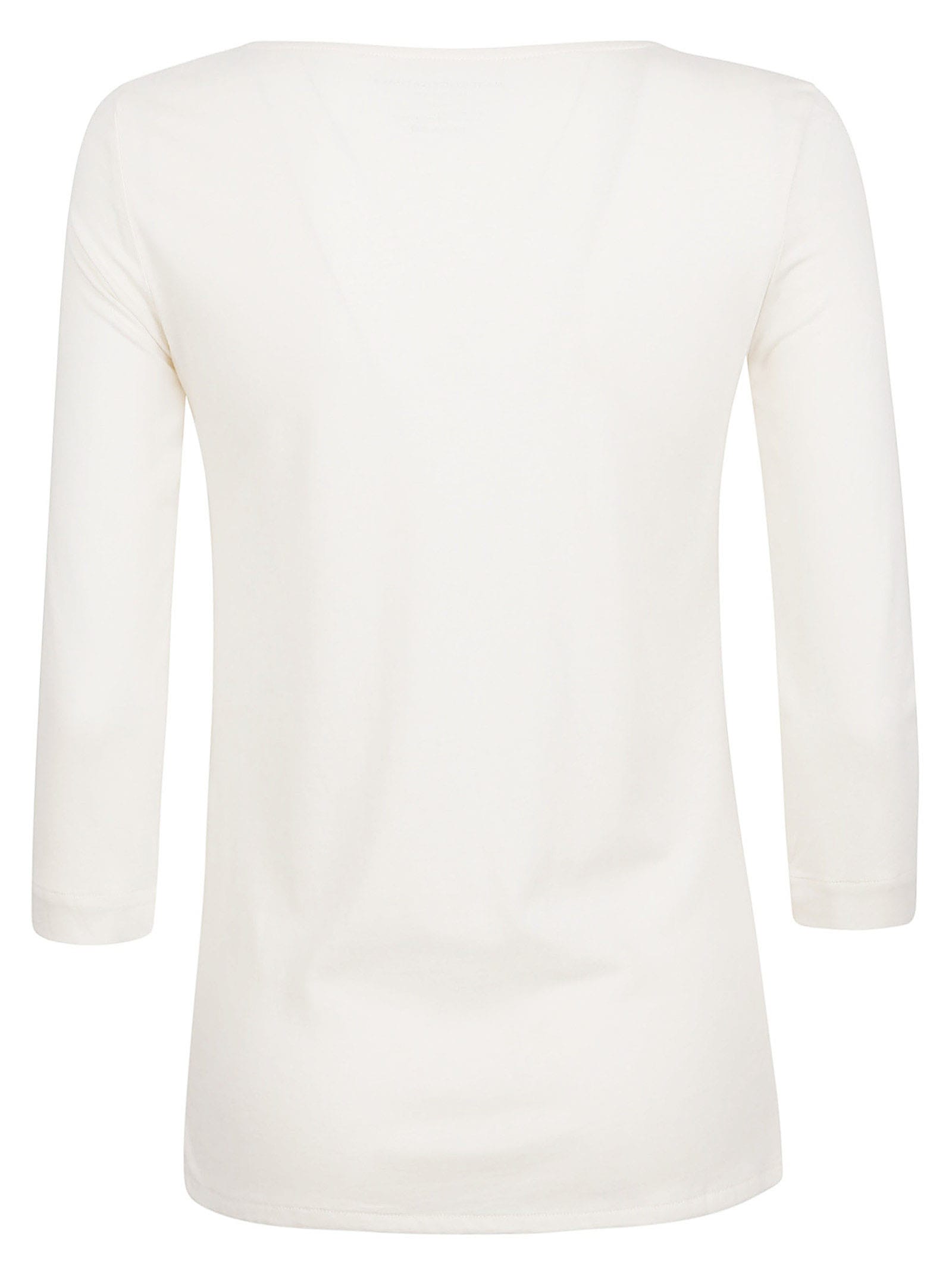 Majestic Merrow Soft Touch Boatneck Top In Panna