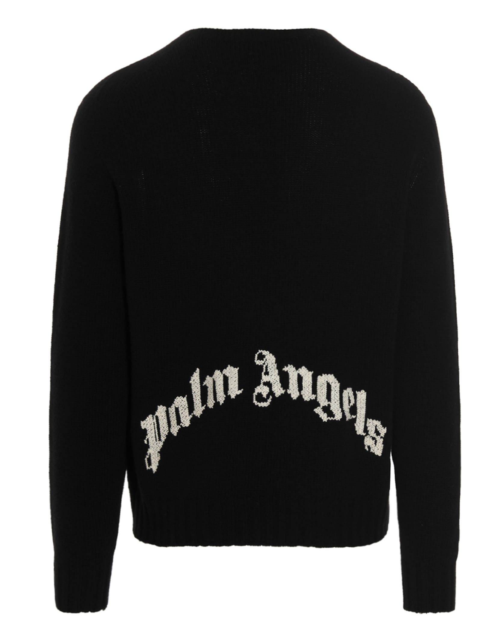 Shop Palm Angels Rec Logo Sweater In Bianco