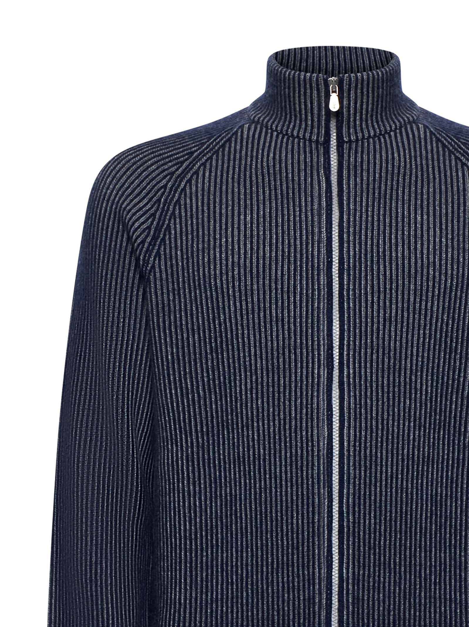 Shop Brunello Cucinelli Cardigan In Blue