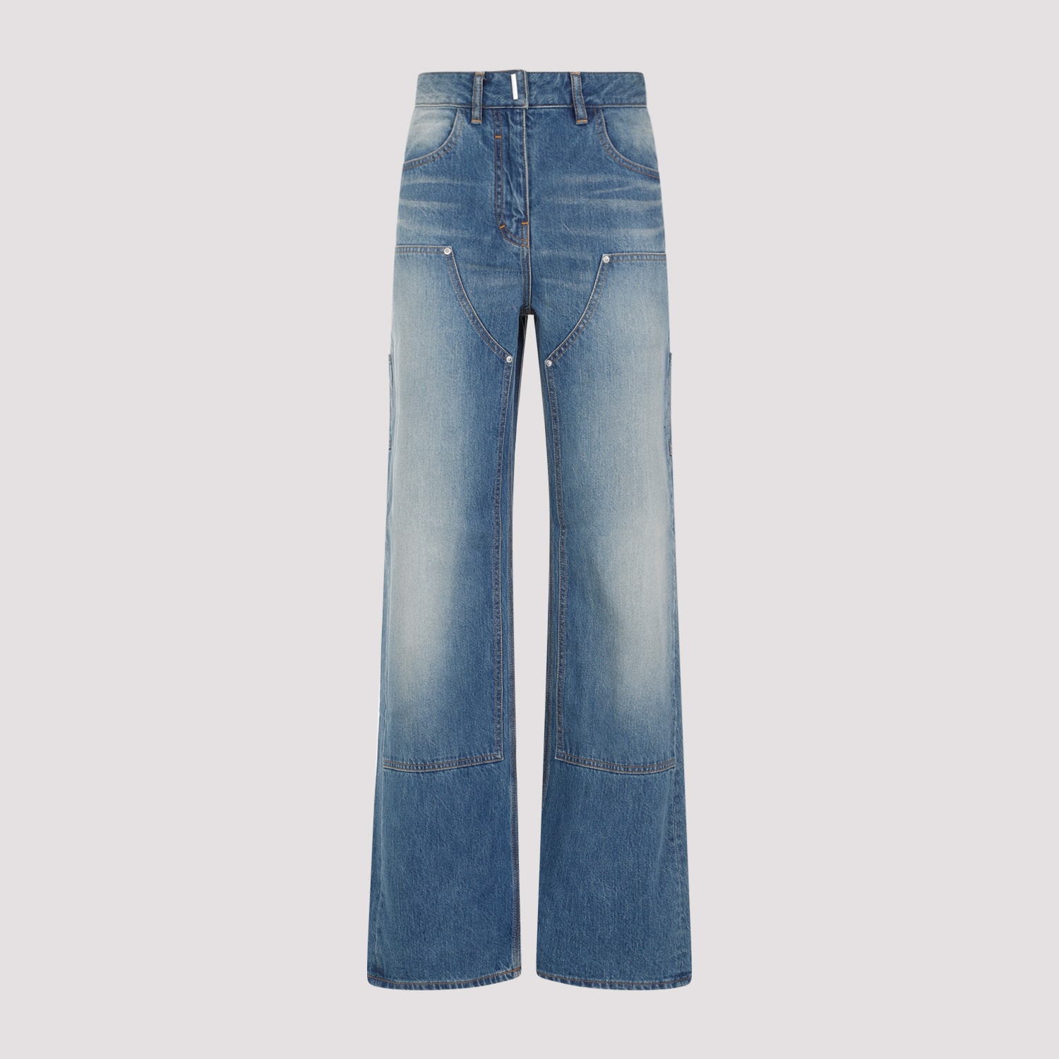 Shop Givenchy Cotton Jeans In Deep Blue