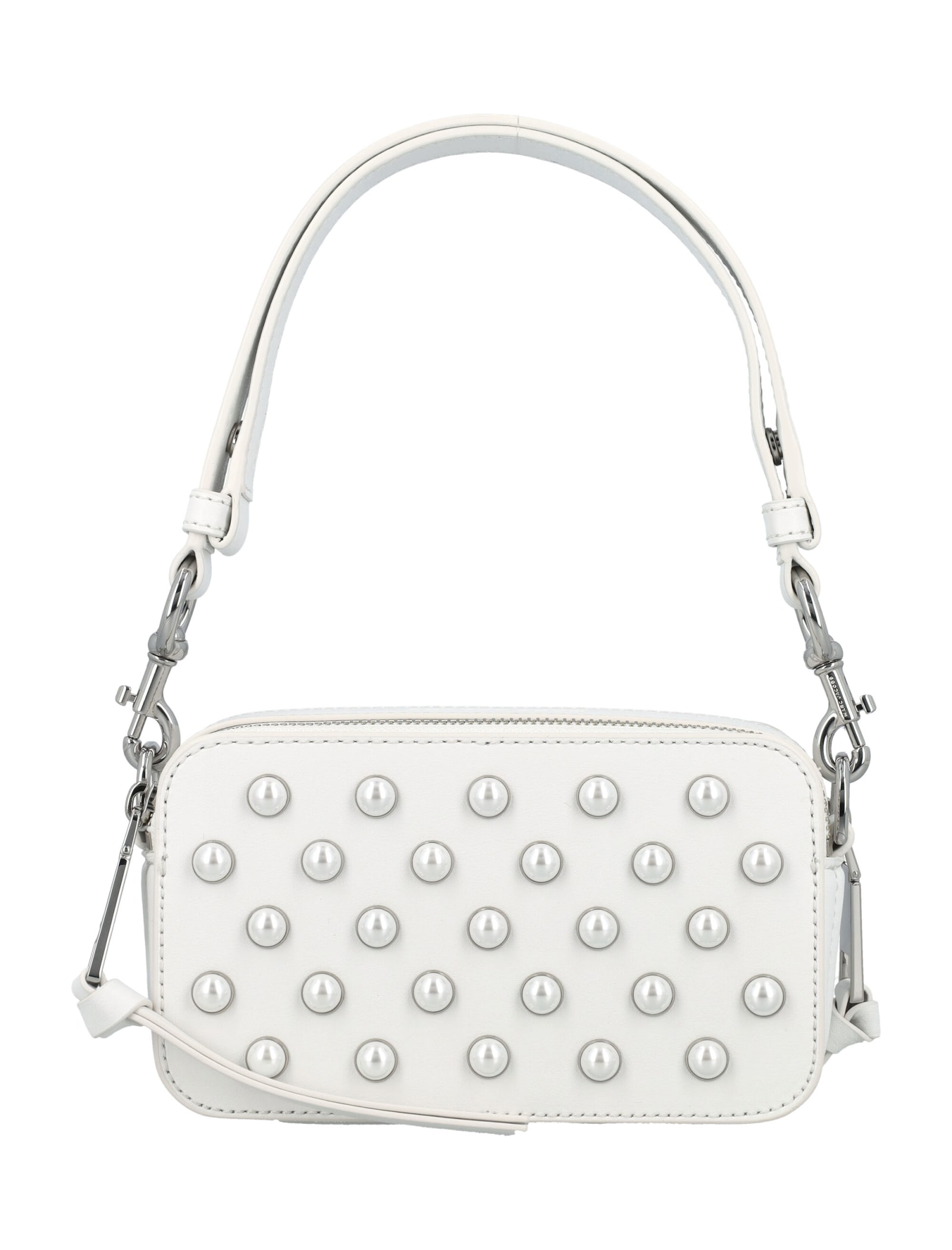 Shop Marc Jacobs The Pearl Snapshot In White