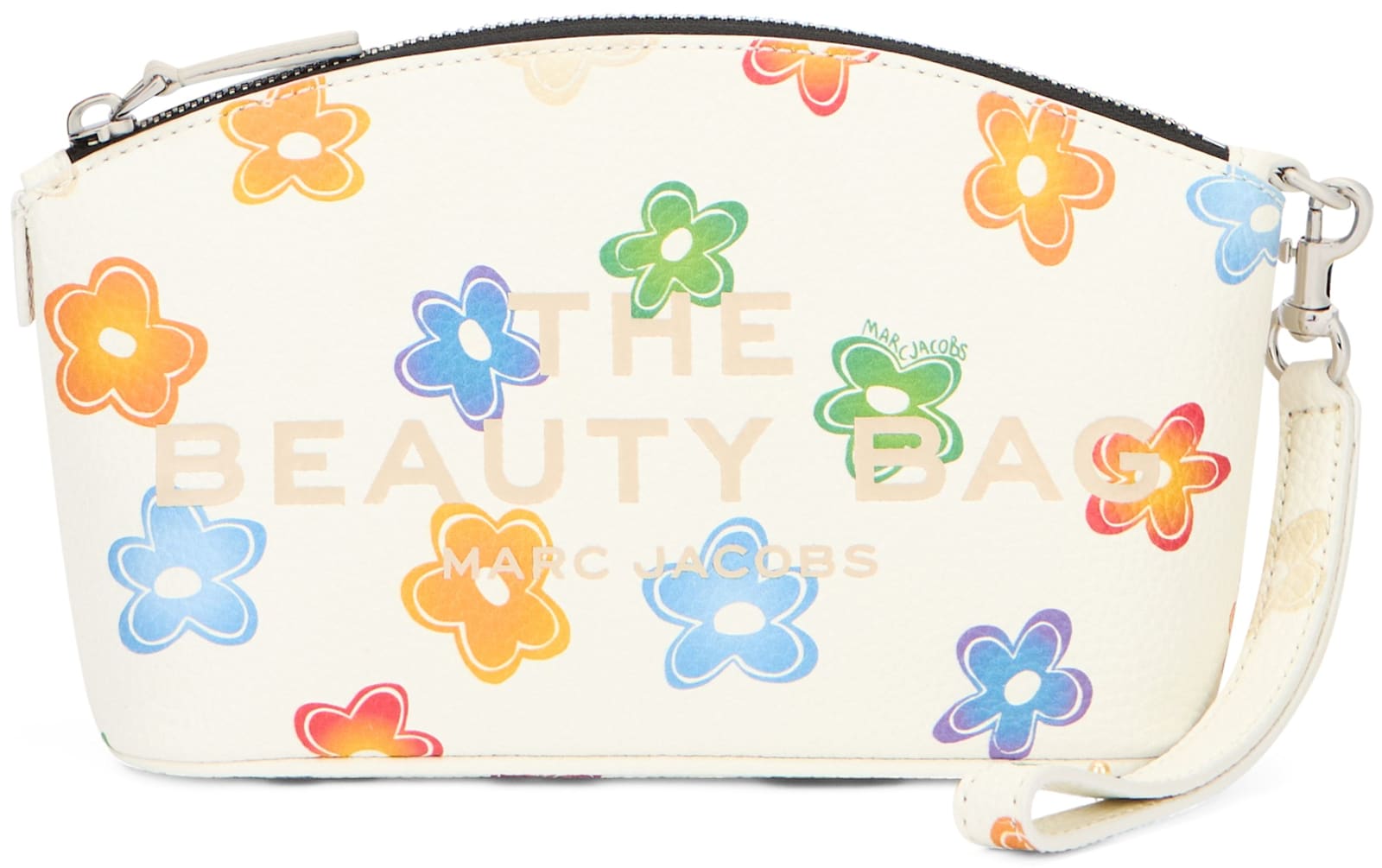 Marc Jacobs The Beauty Bag Pebble Leather Cosmetics Case In White
