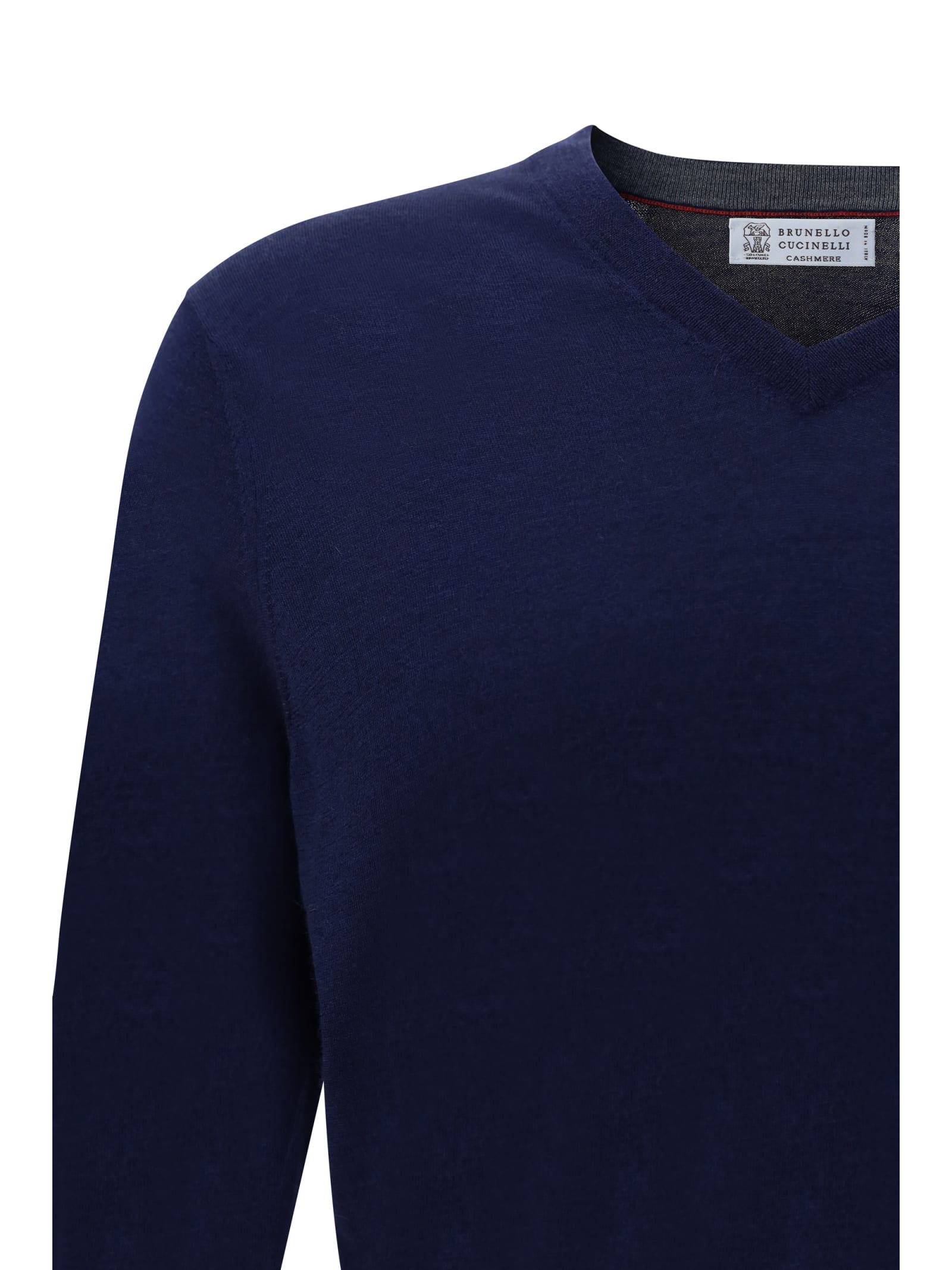 Brunello Cucinelli Men Ultrafine Virgin Wool Sweater In Blue