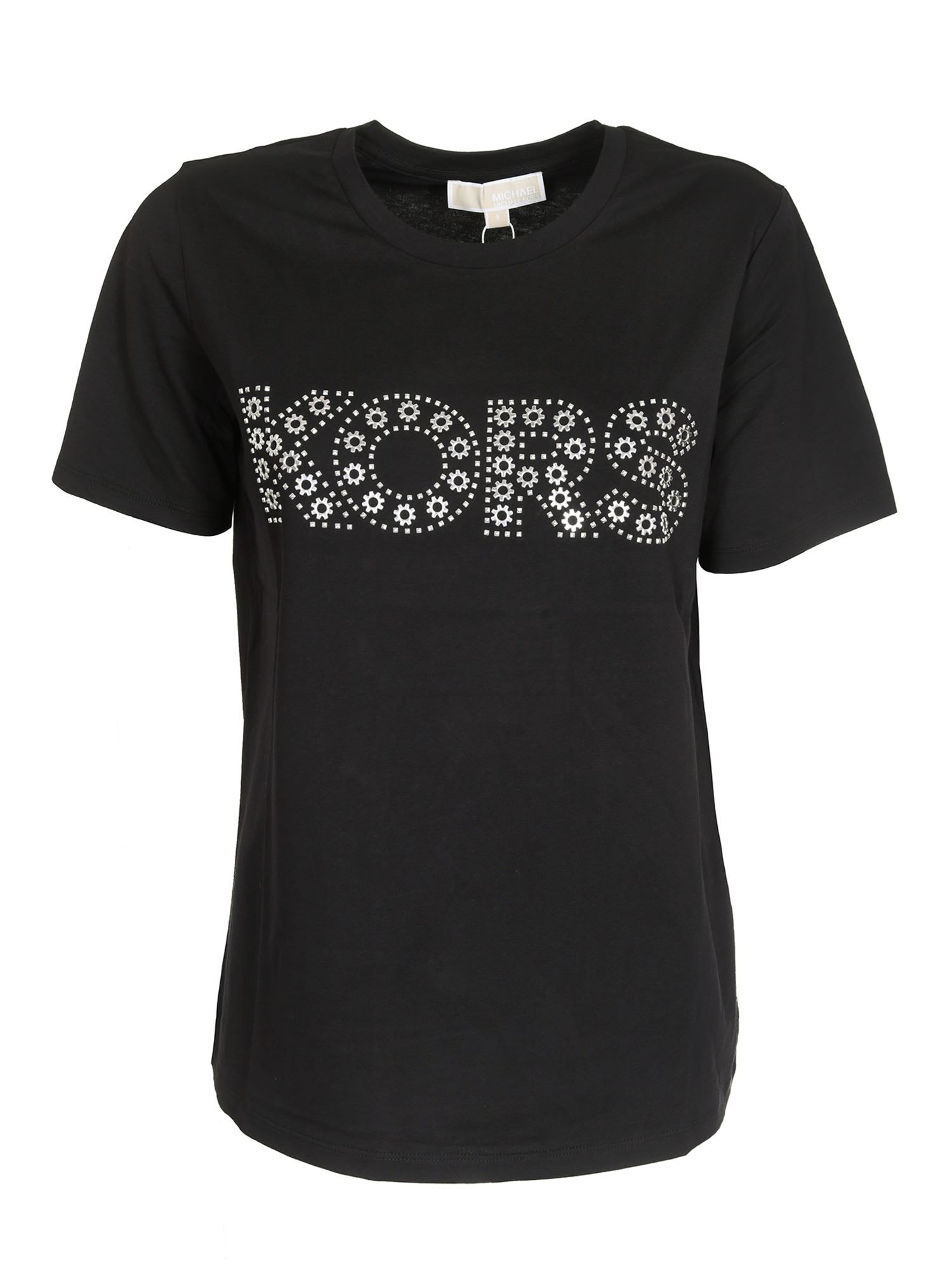 MICHAEL MICHAEL KORS T-SHIRT WITH STUDS LOGO,11815478