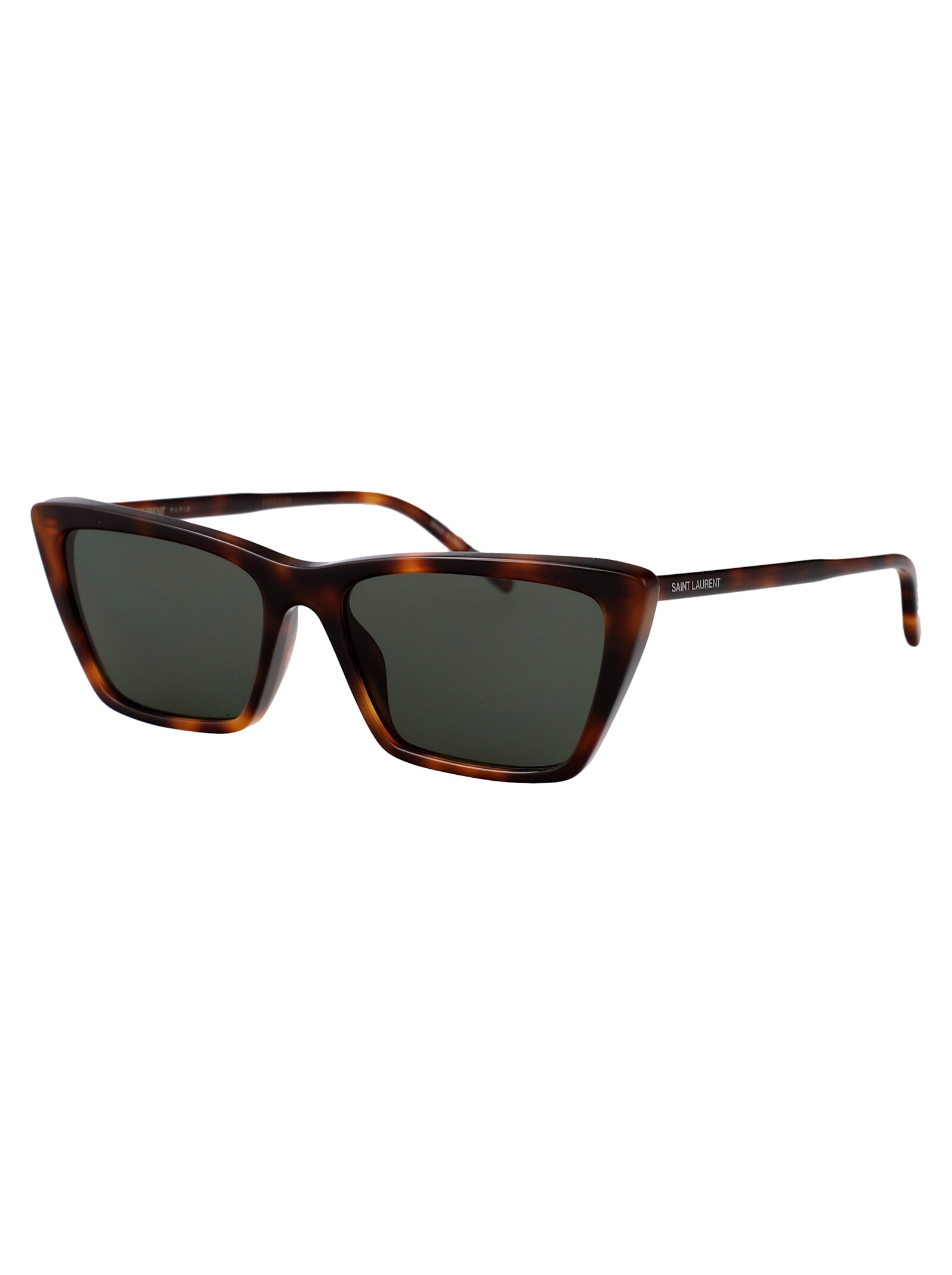 Saint Laurent Sl 737 Mica Thin Sunglasses In Gray